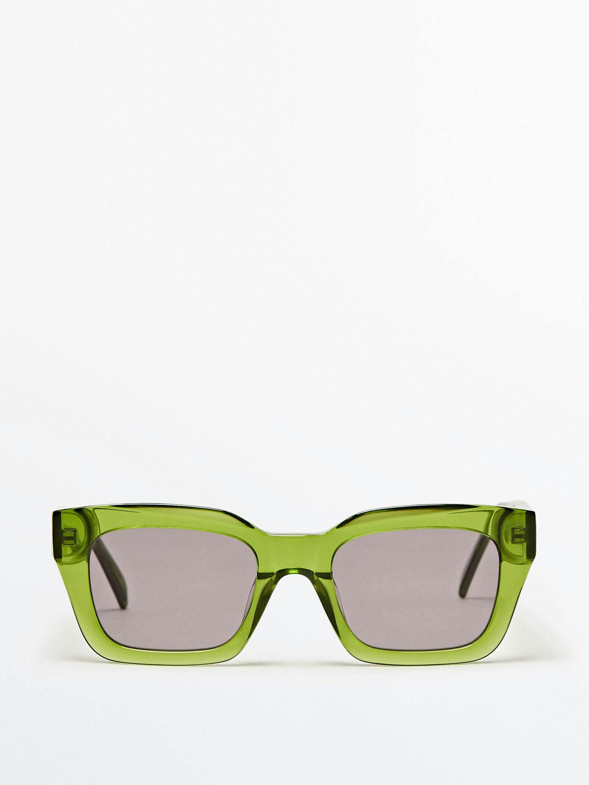 Green square sunglasses