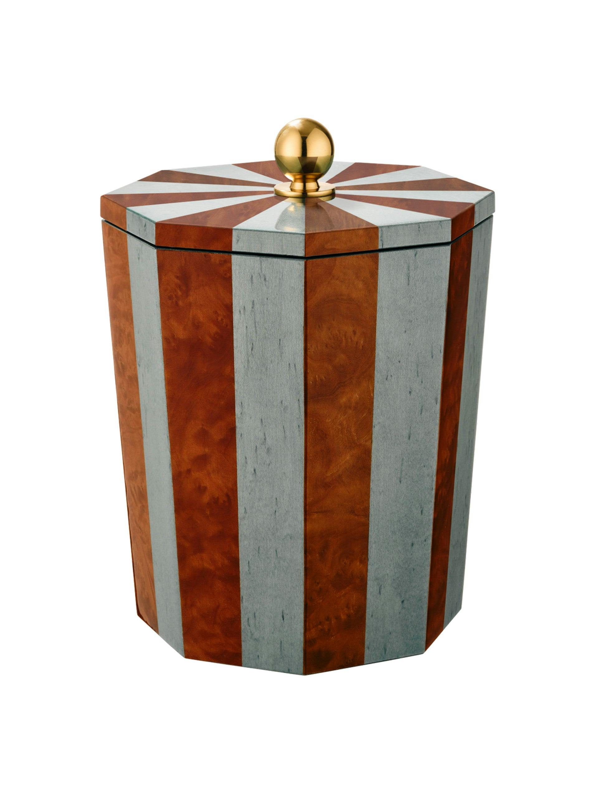 Striped ice bucket