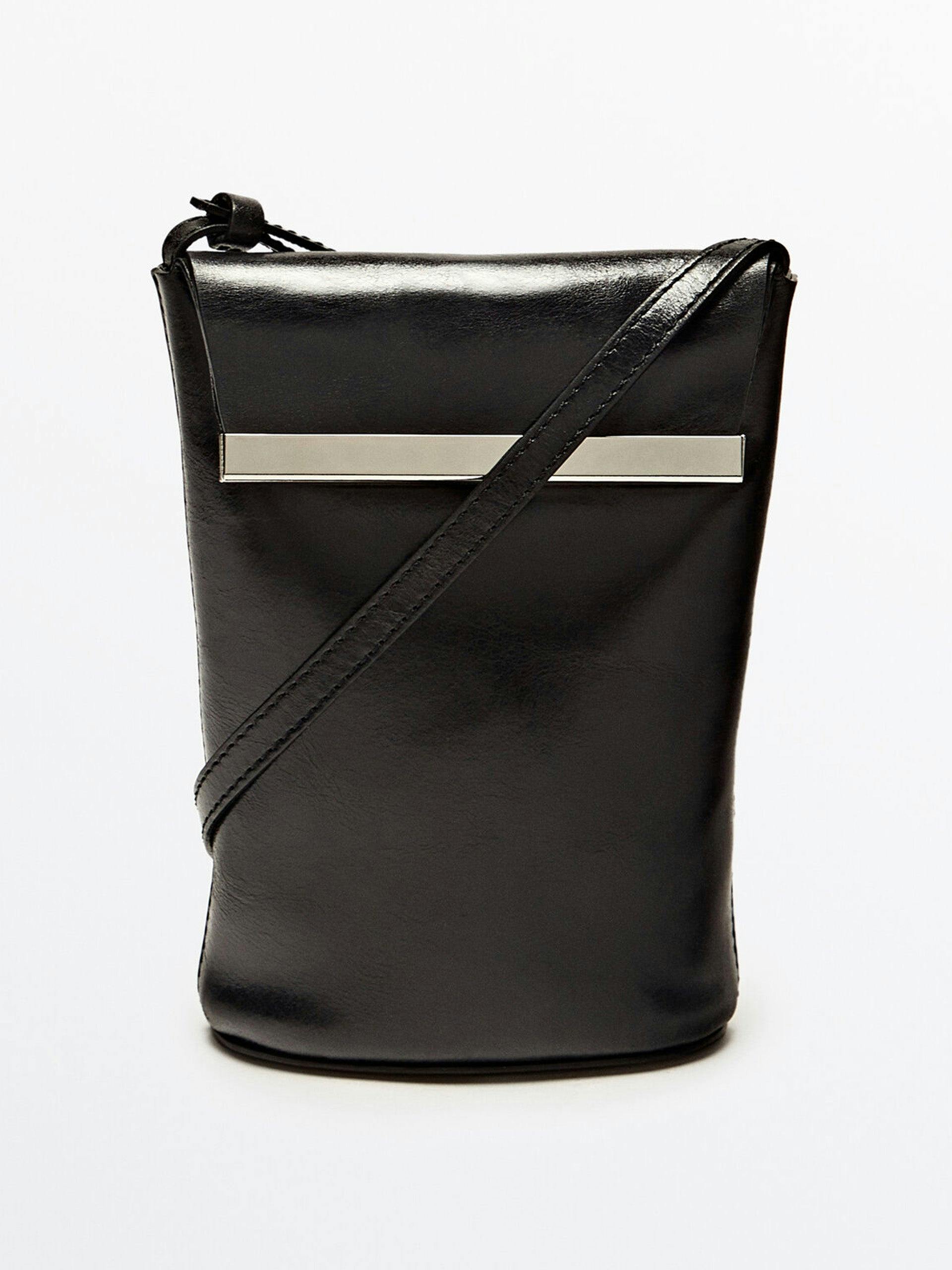 Leather mini crossbody bag