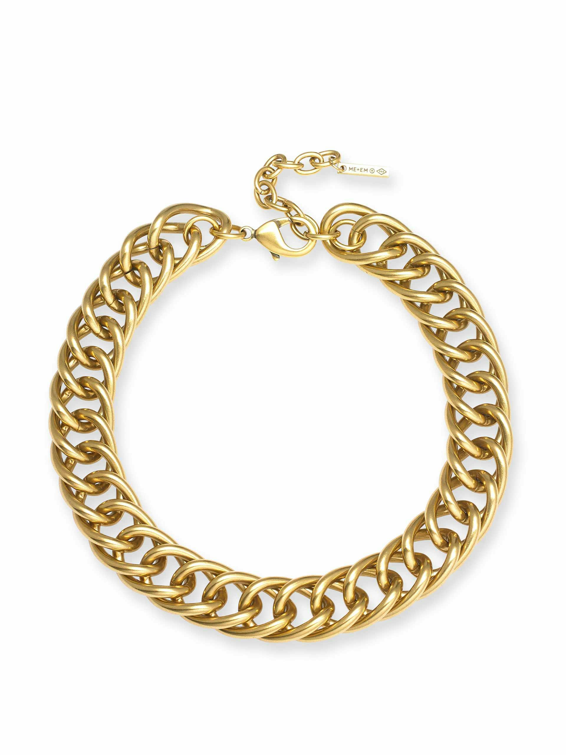 Gold 2-in-1 hallmark chain necklace