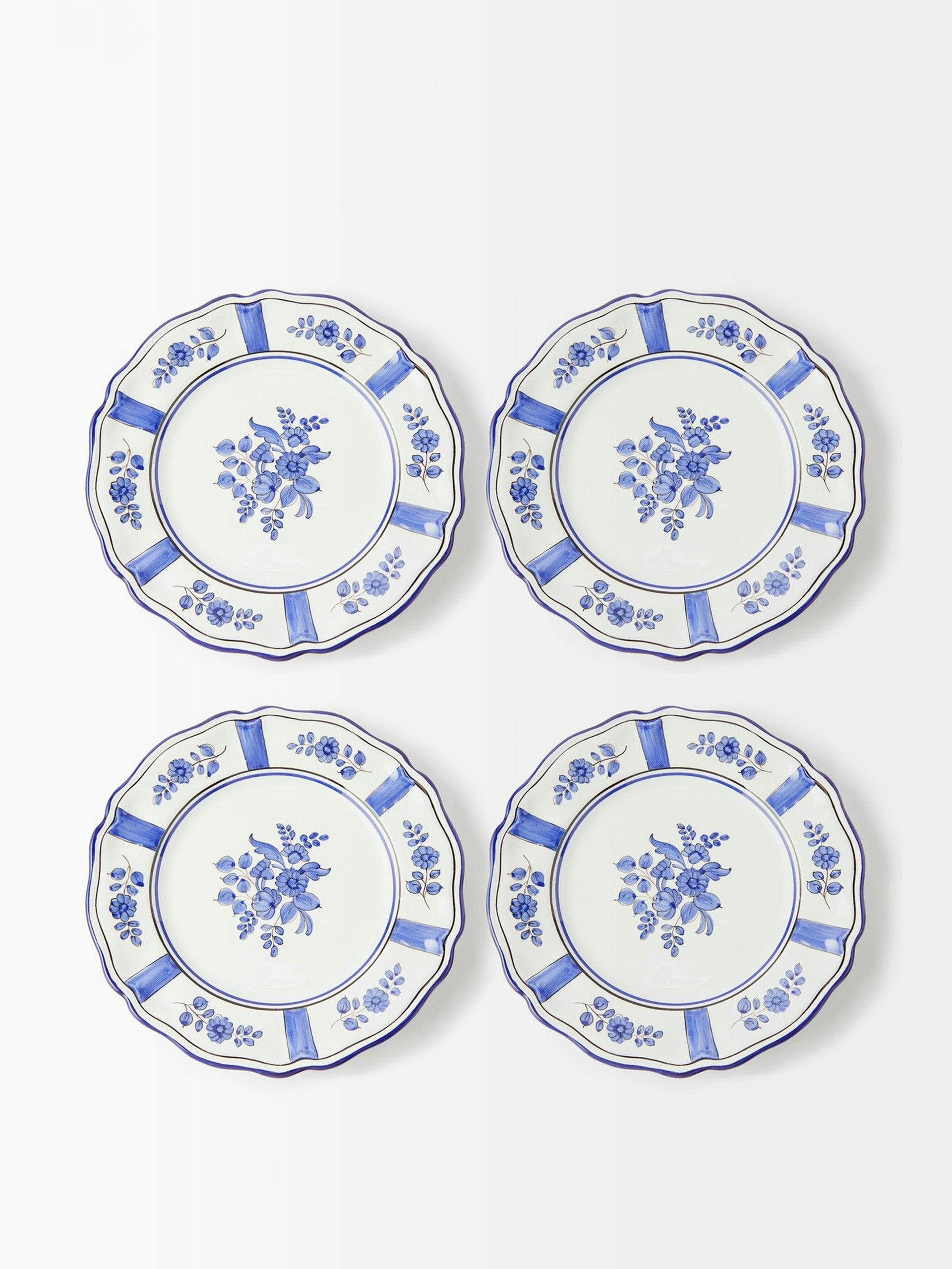Wisteria porcelain dinner plates (set of 4)