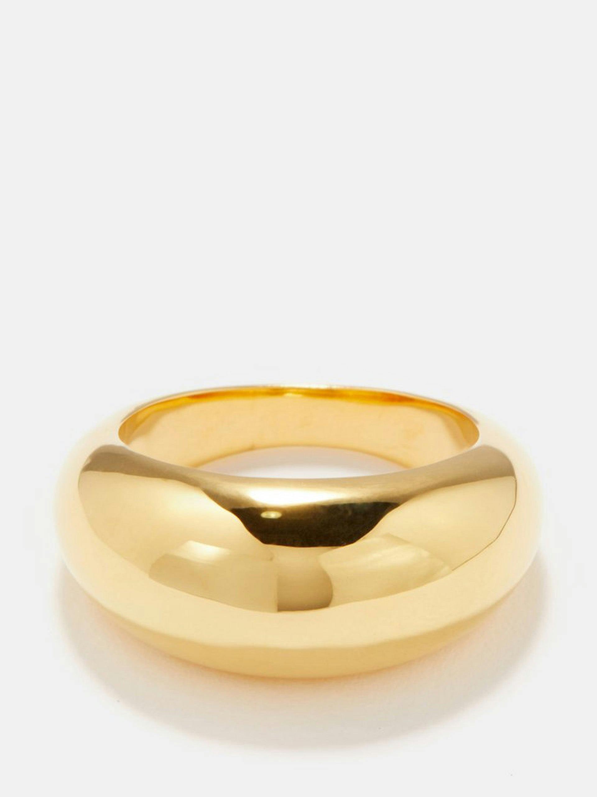 18kt gold-plated ring