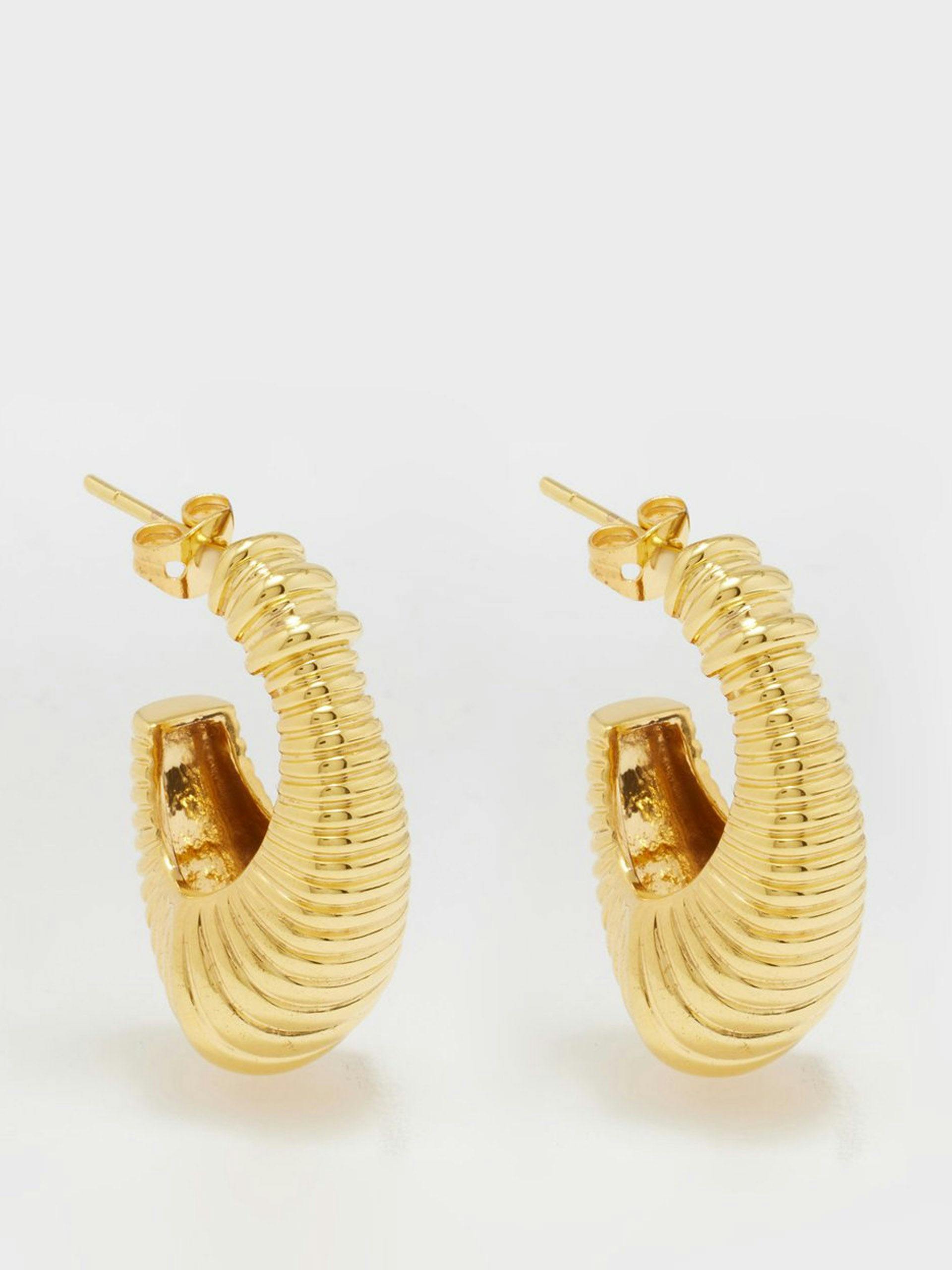 Tara 18kt gold-plated hoop earrings