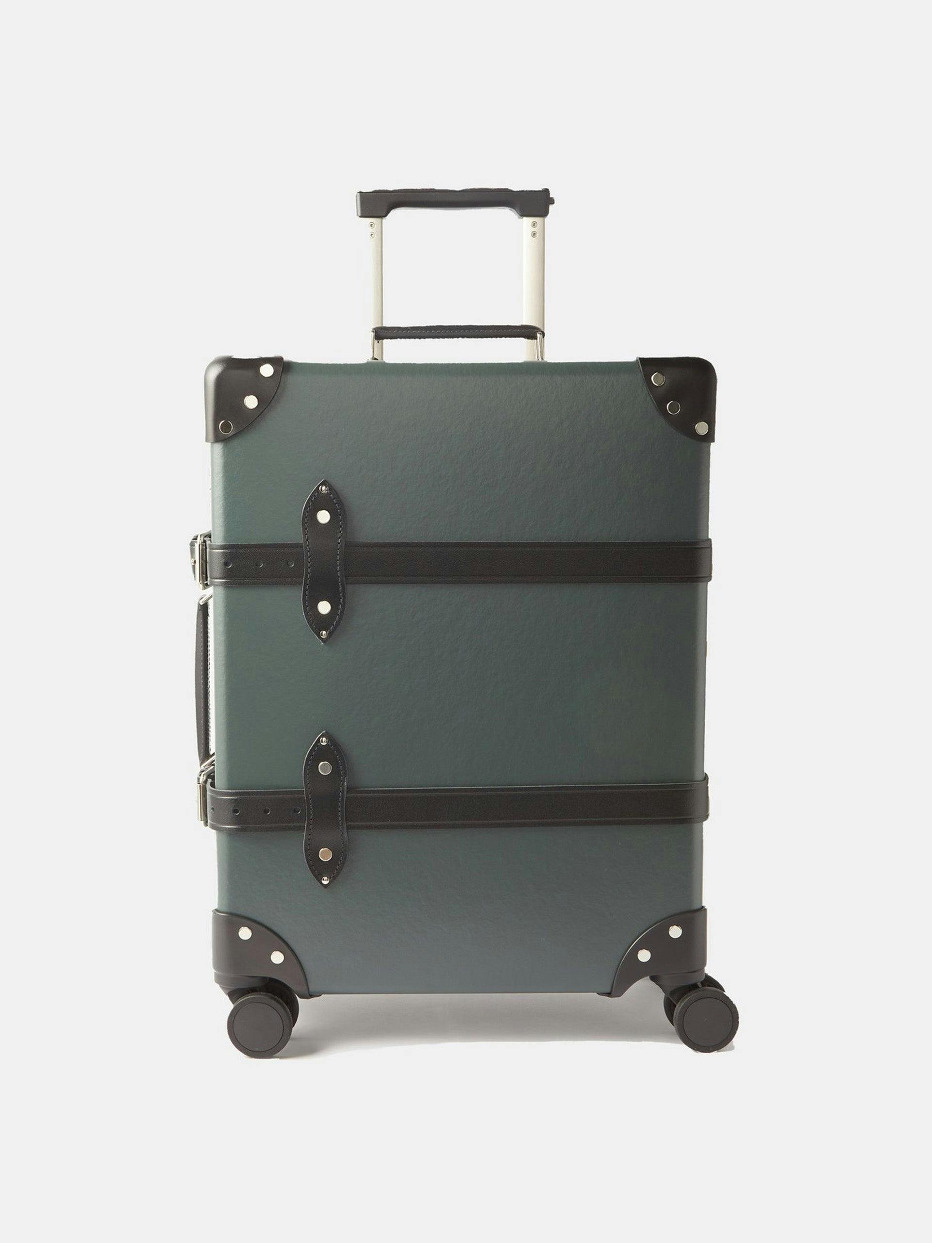 Leather trimmed cabin suitcase