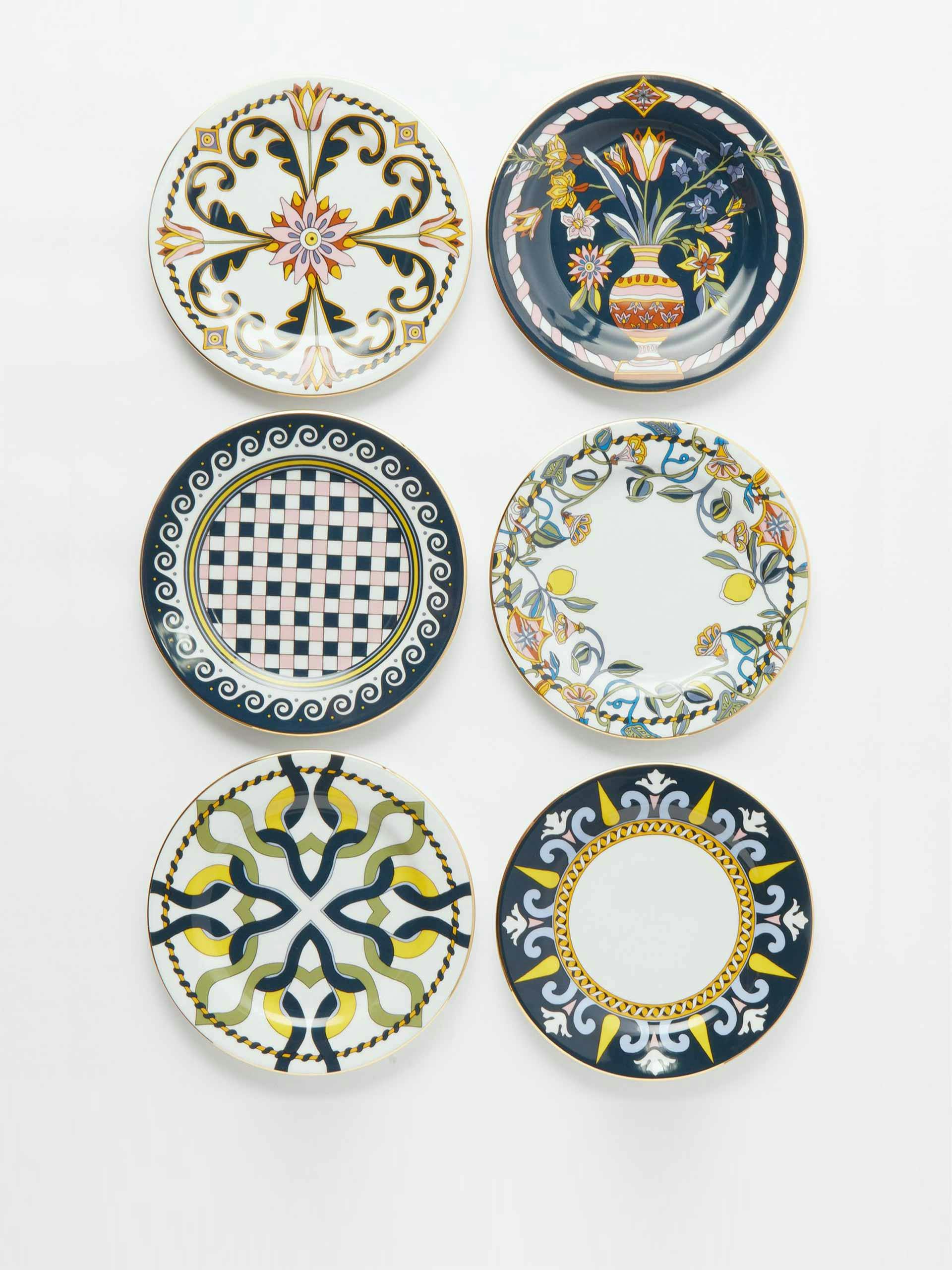 Porcelain dessert plates (set of 6)
