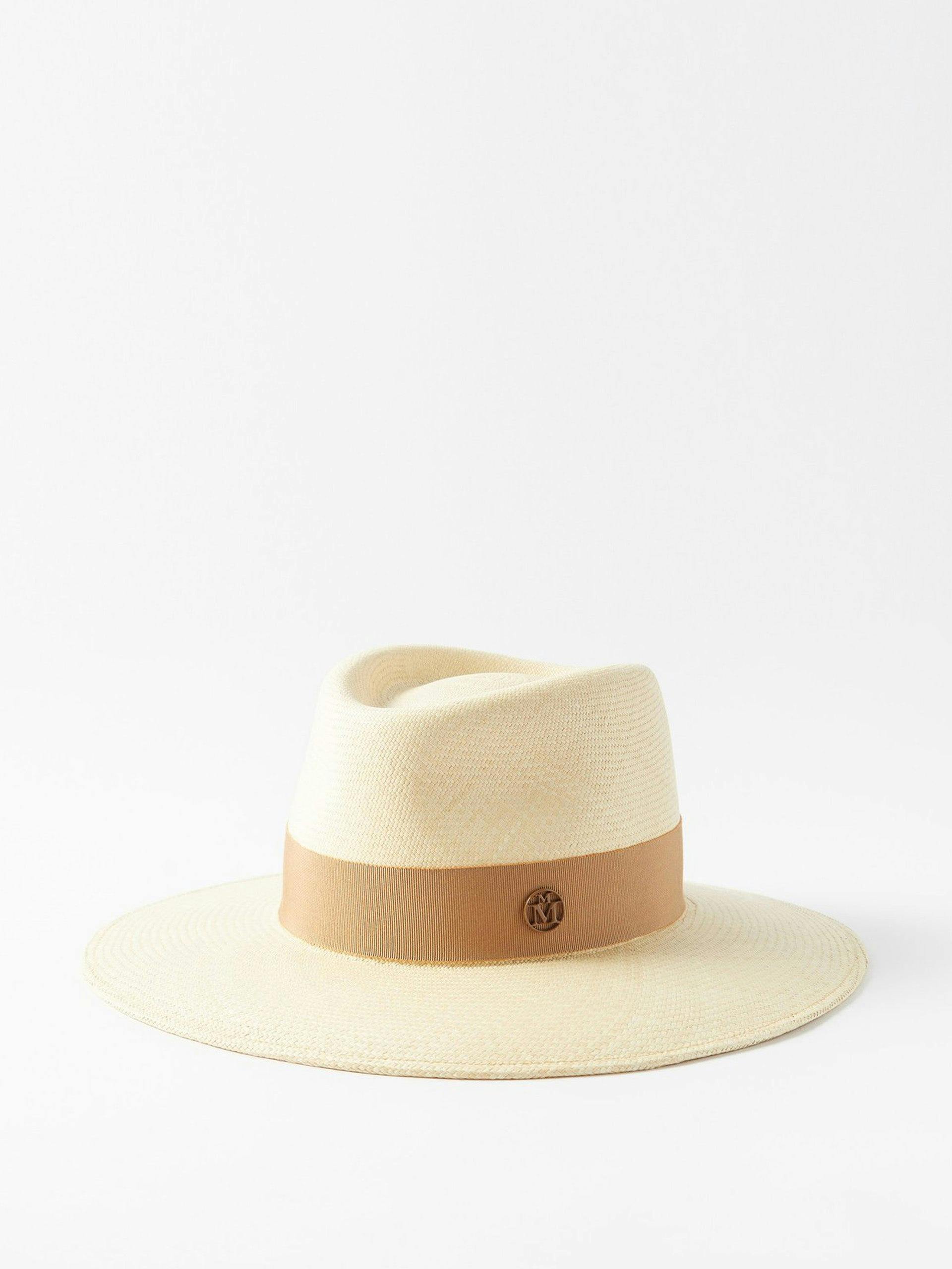 Beige straw Panama hat