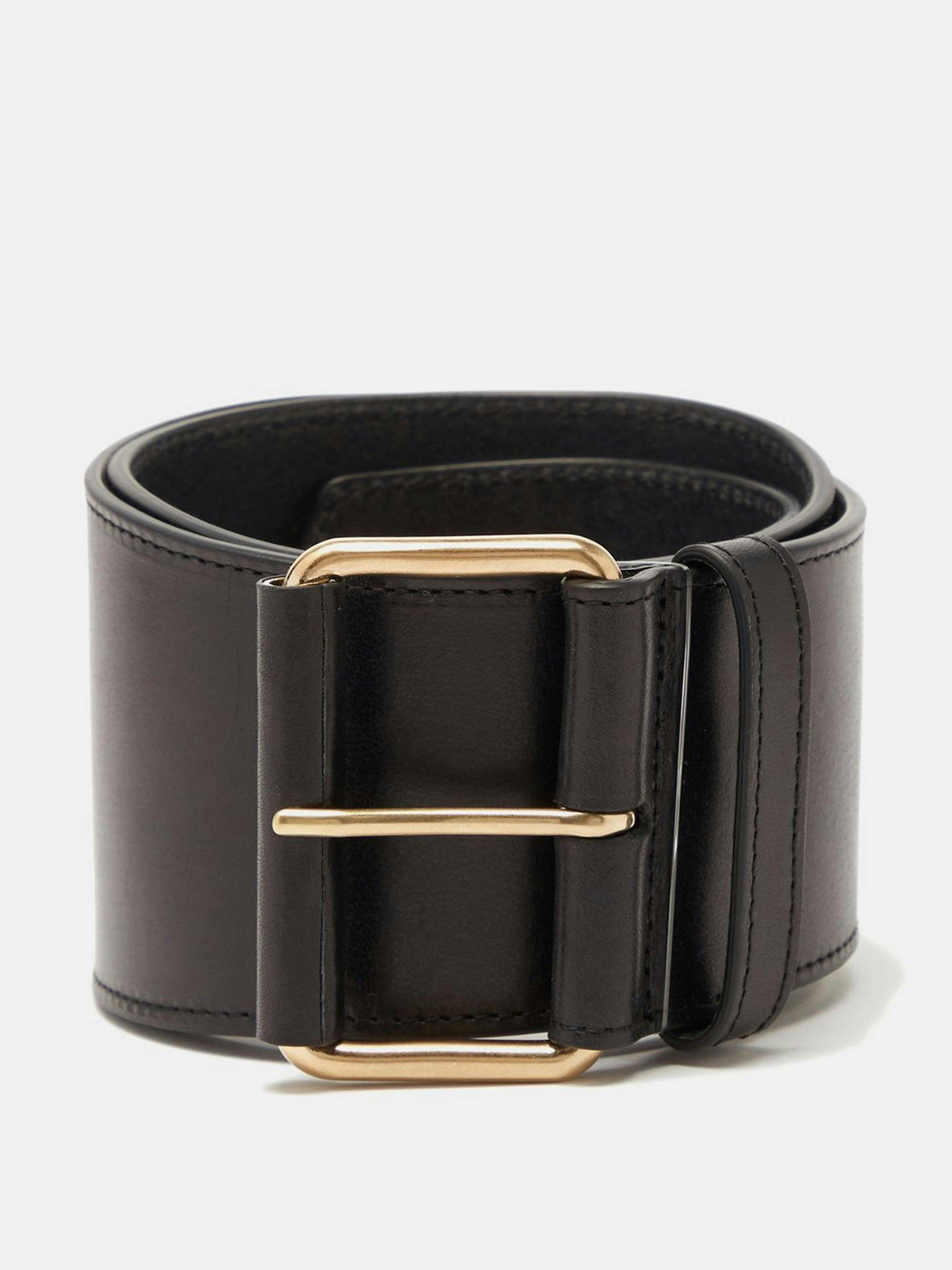 Leather waist belt