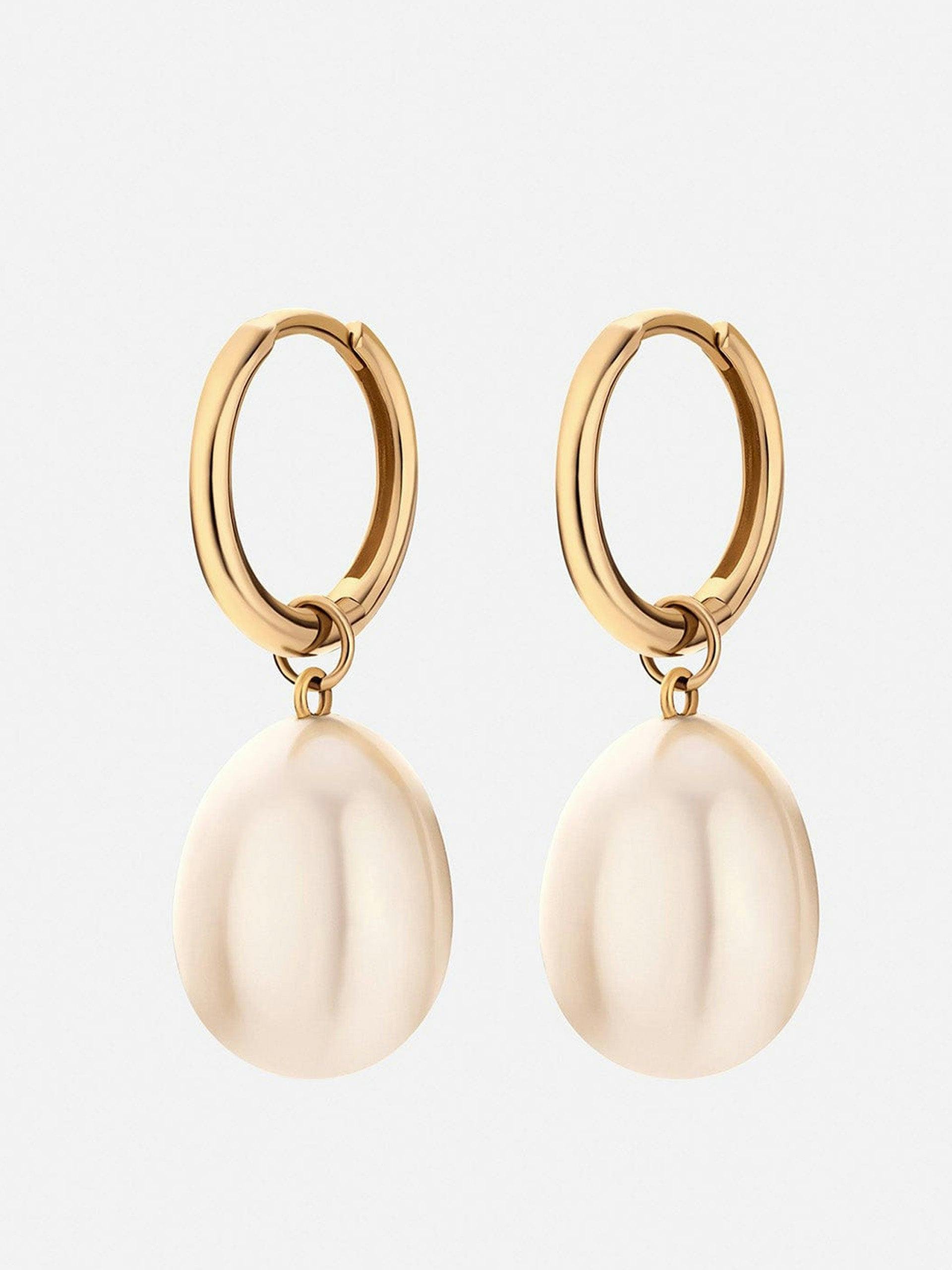 Hera drop pearl earrings