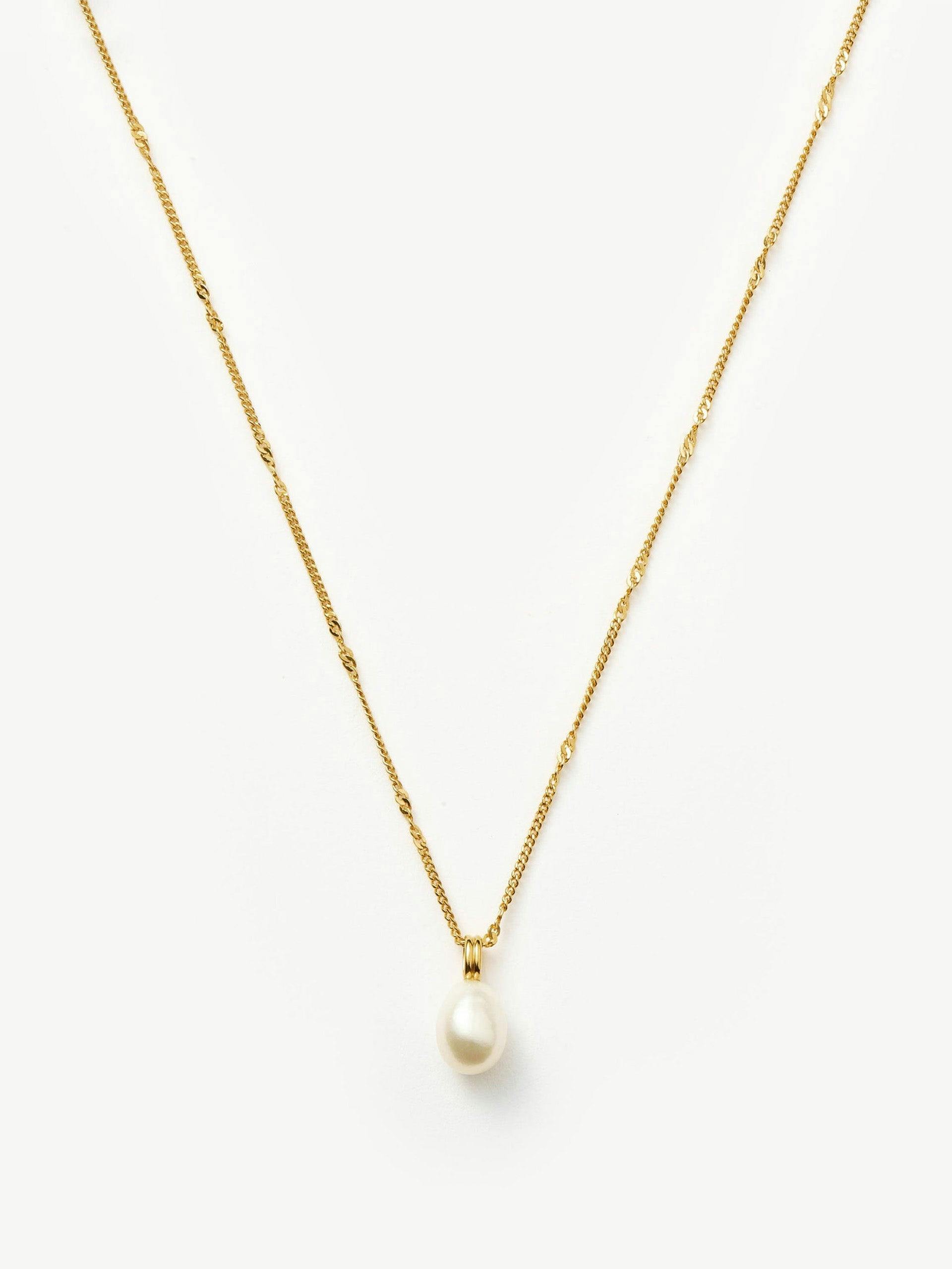 Baroque pearl twisted chain necklace