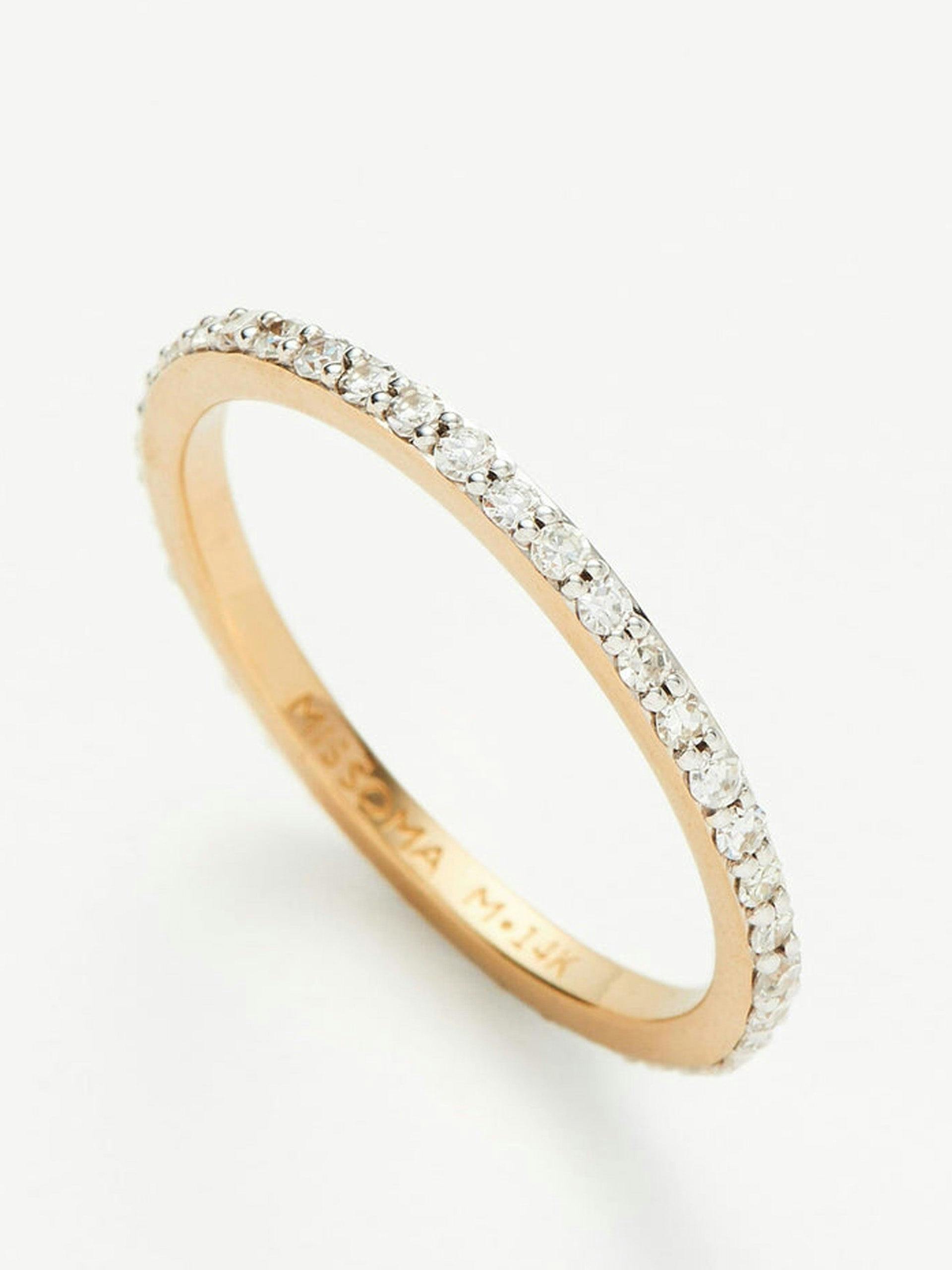 Fine slim eternity ring