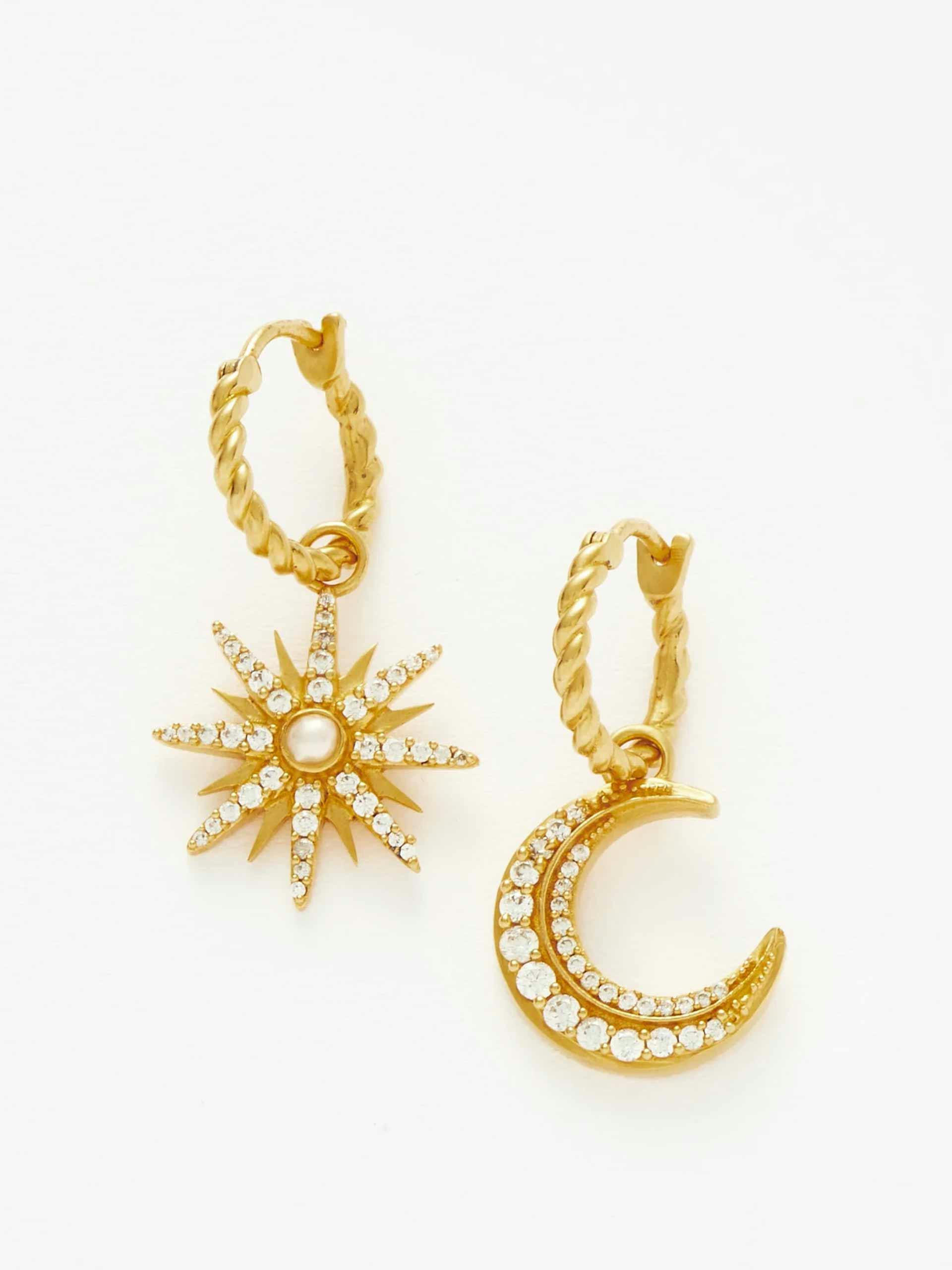 Harris reed moonlight charm hoop earrings