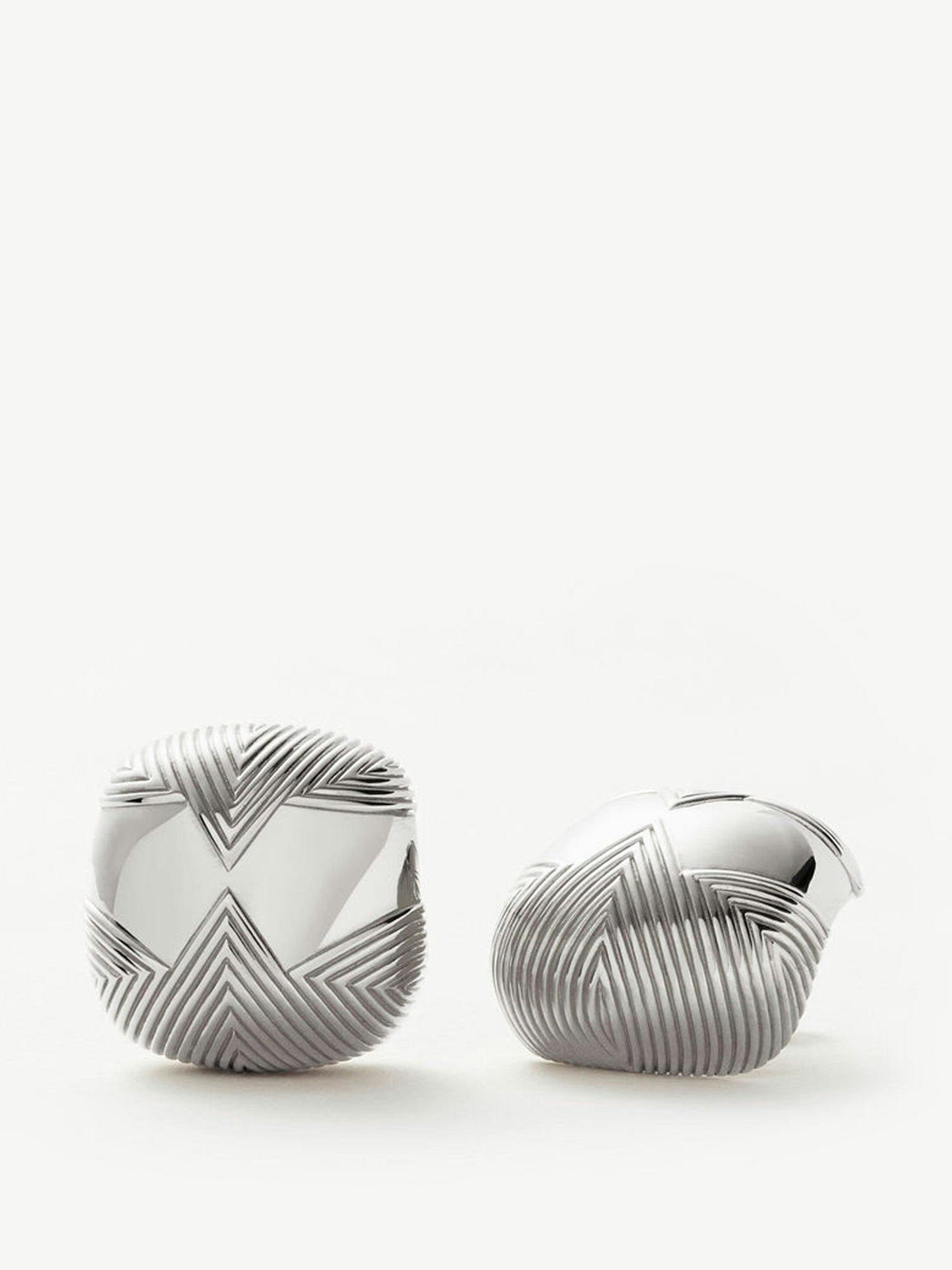 Hera oversized dome ridge stud earrings