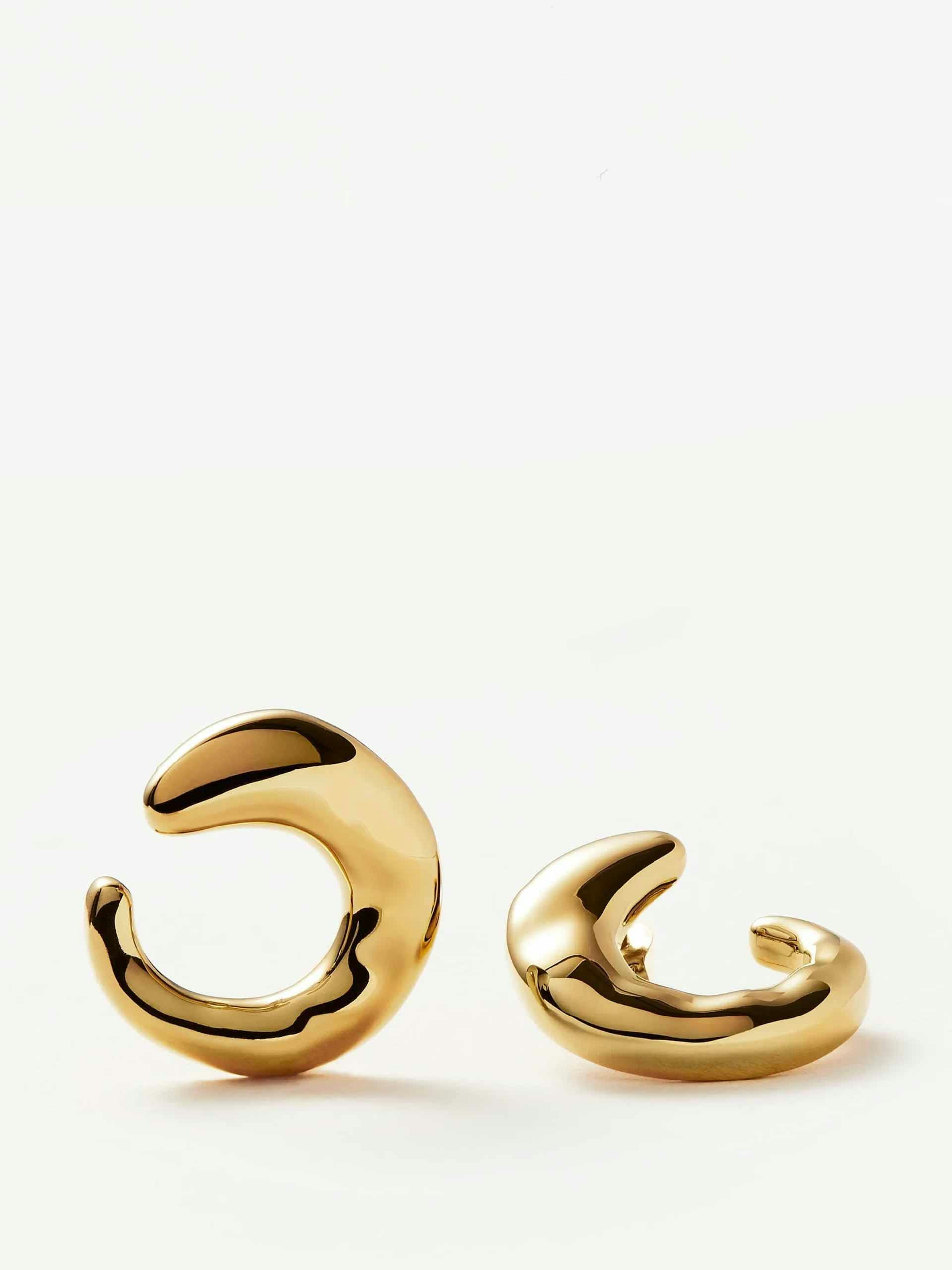 Molten large open stud earrings