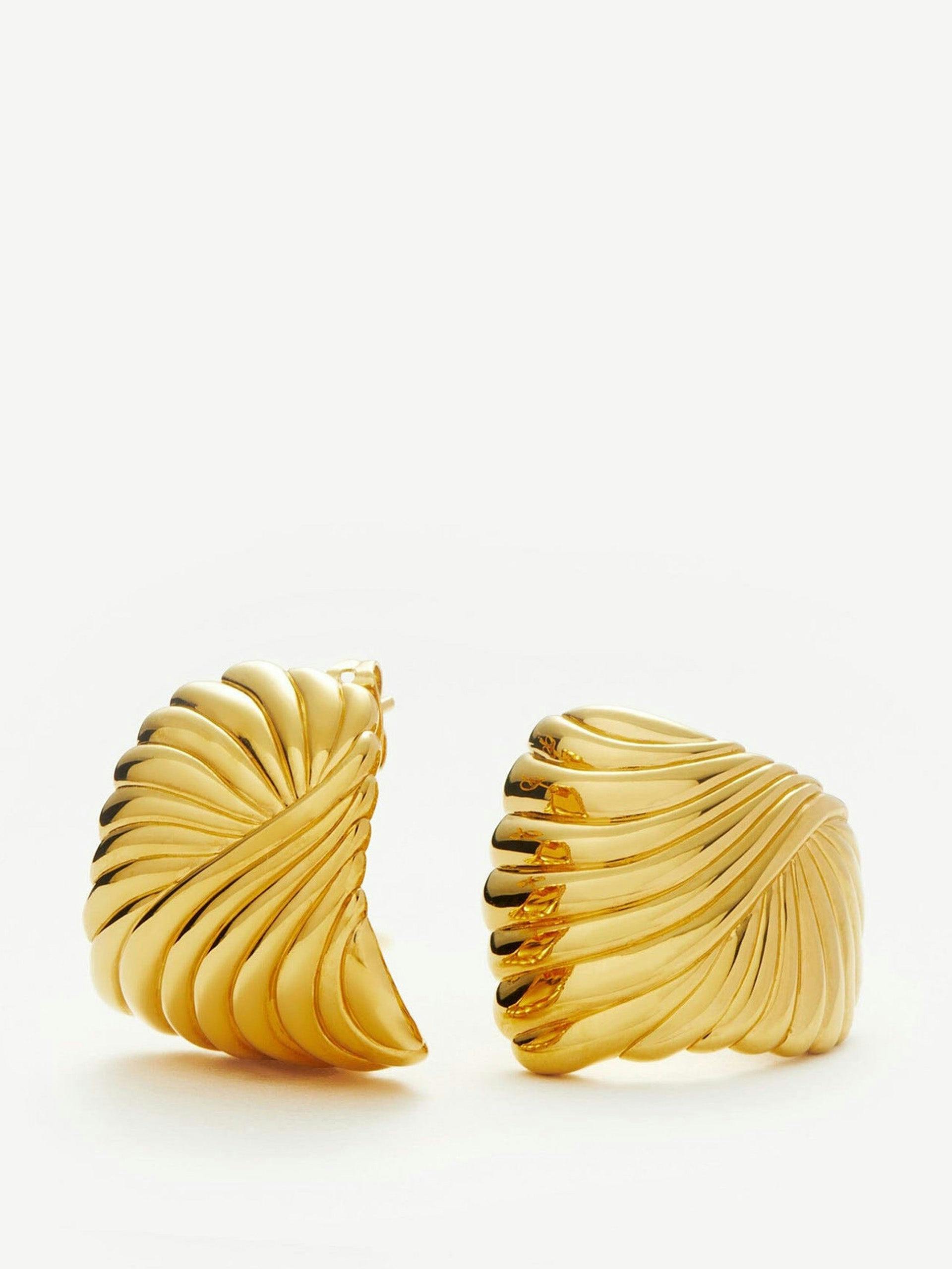 Ripple oversized stud earrings