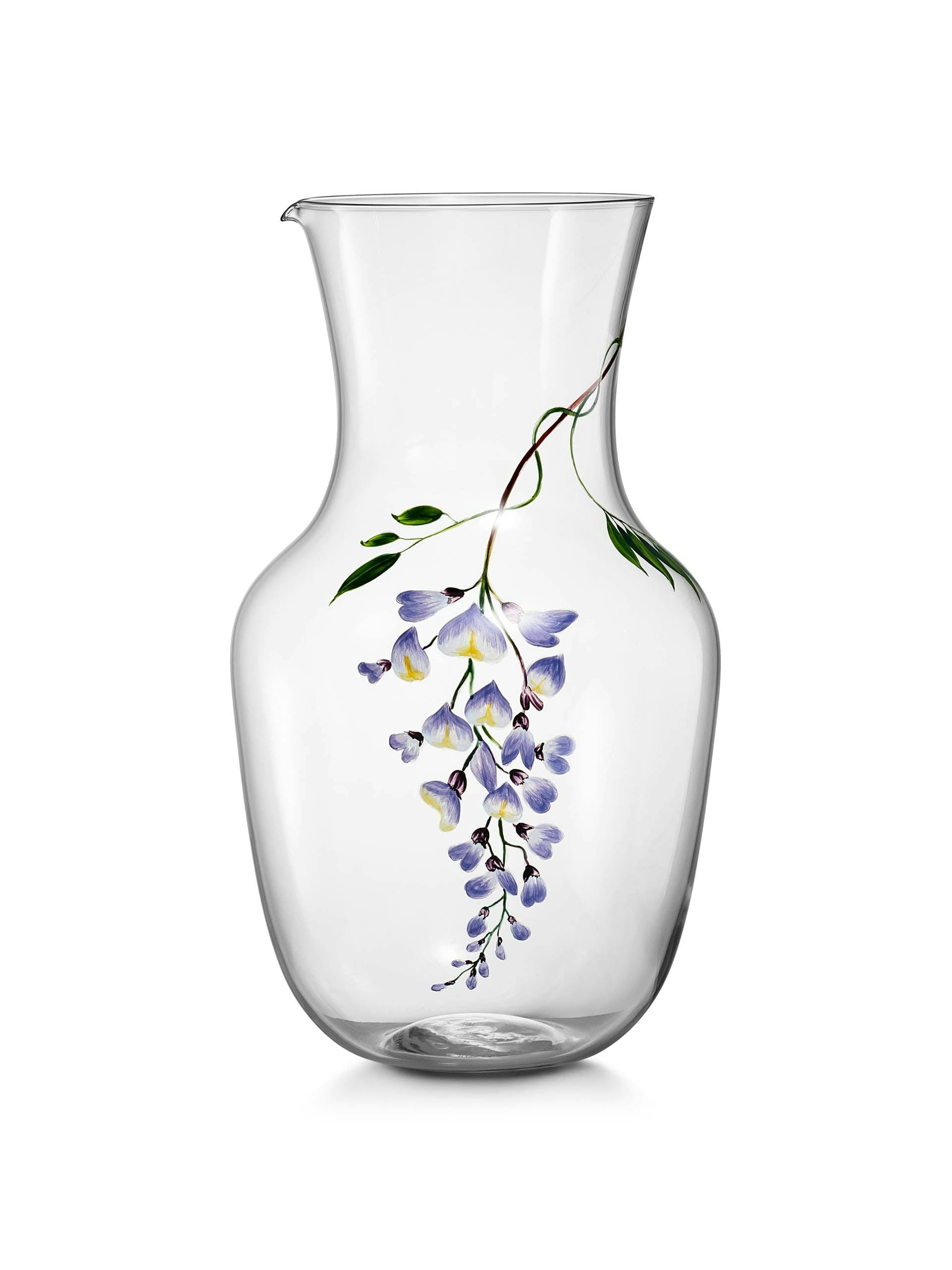 Wisteria glass pitcher