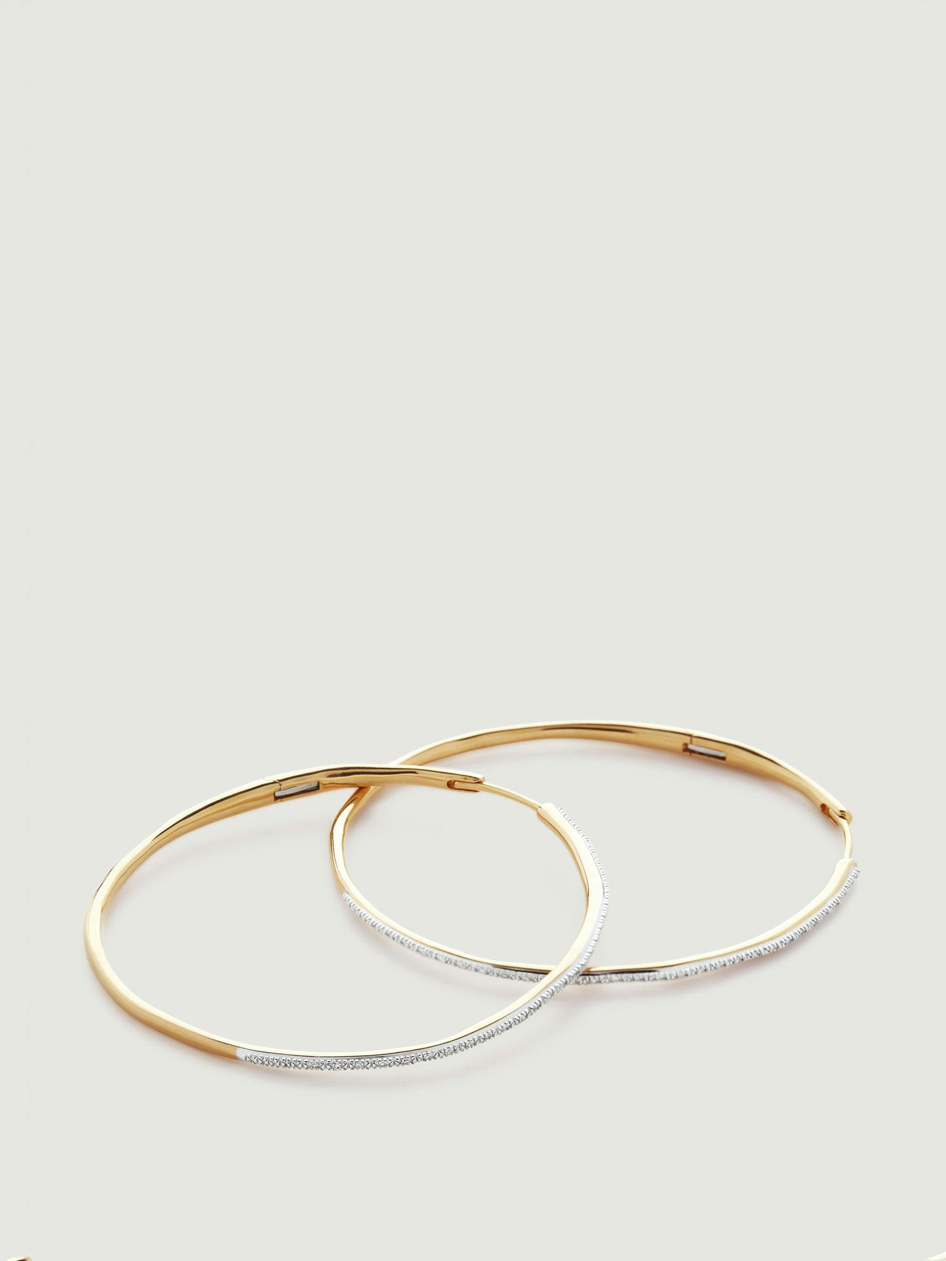 Riva diamond cocktail large hoop earrings