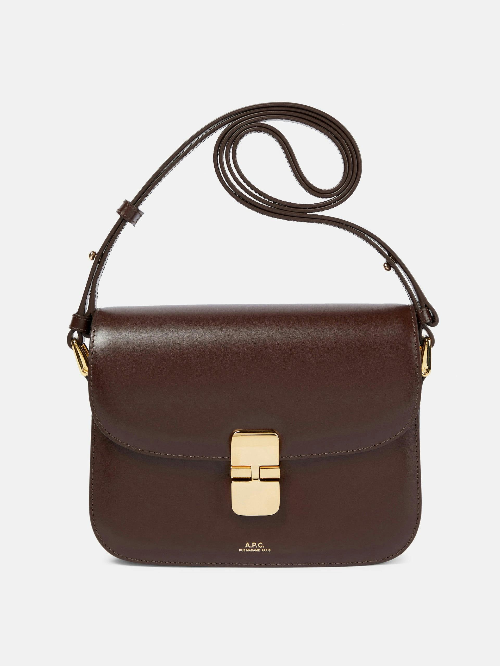 Grace Small leather shoulder bag in brown