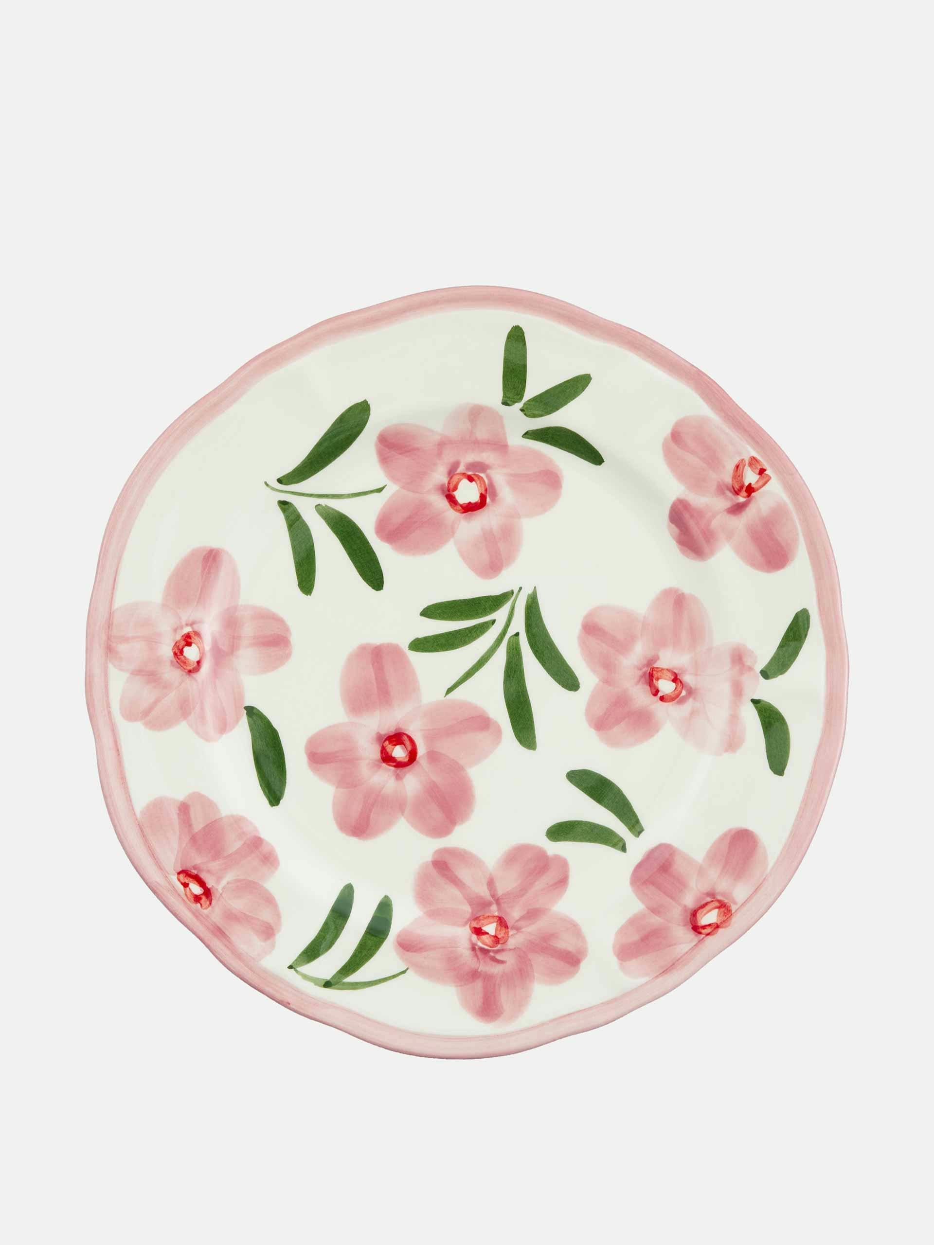 Pink floral plate