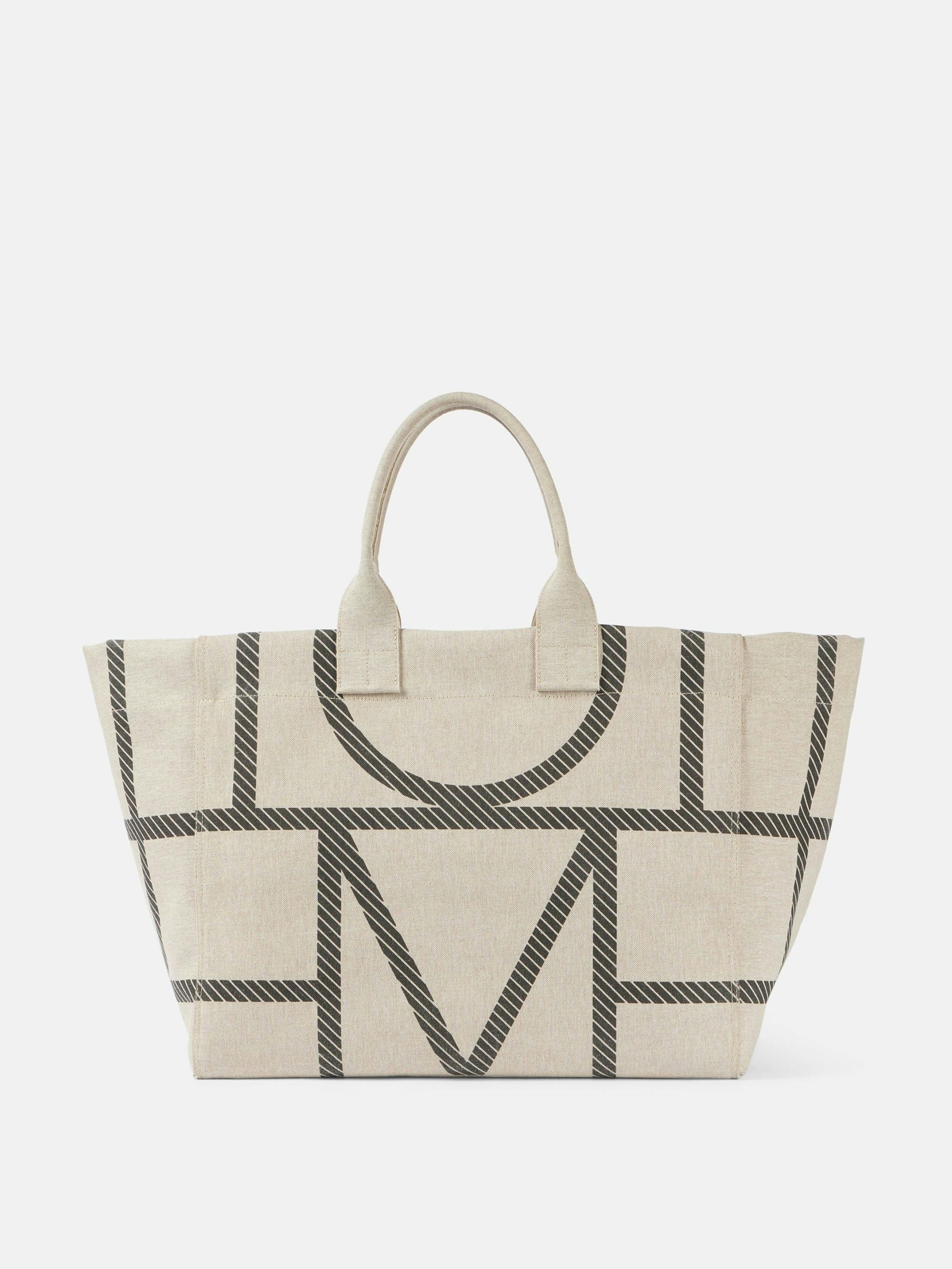 Monogram canvas tote bag