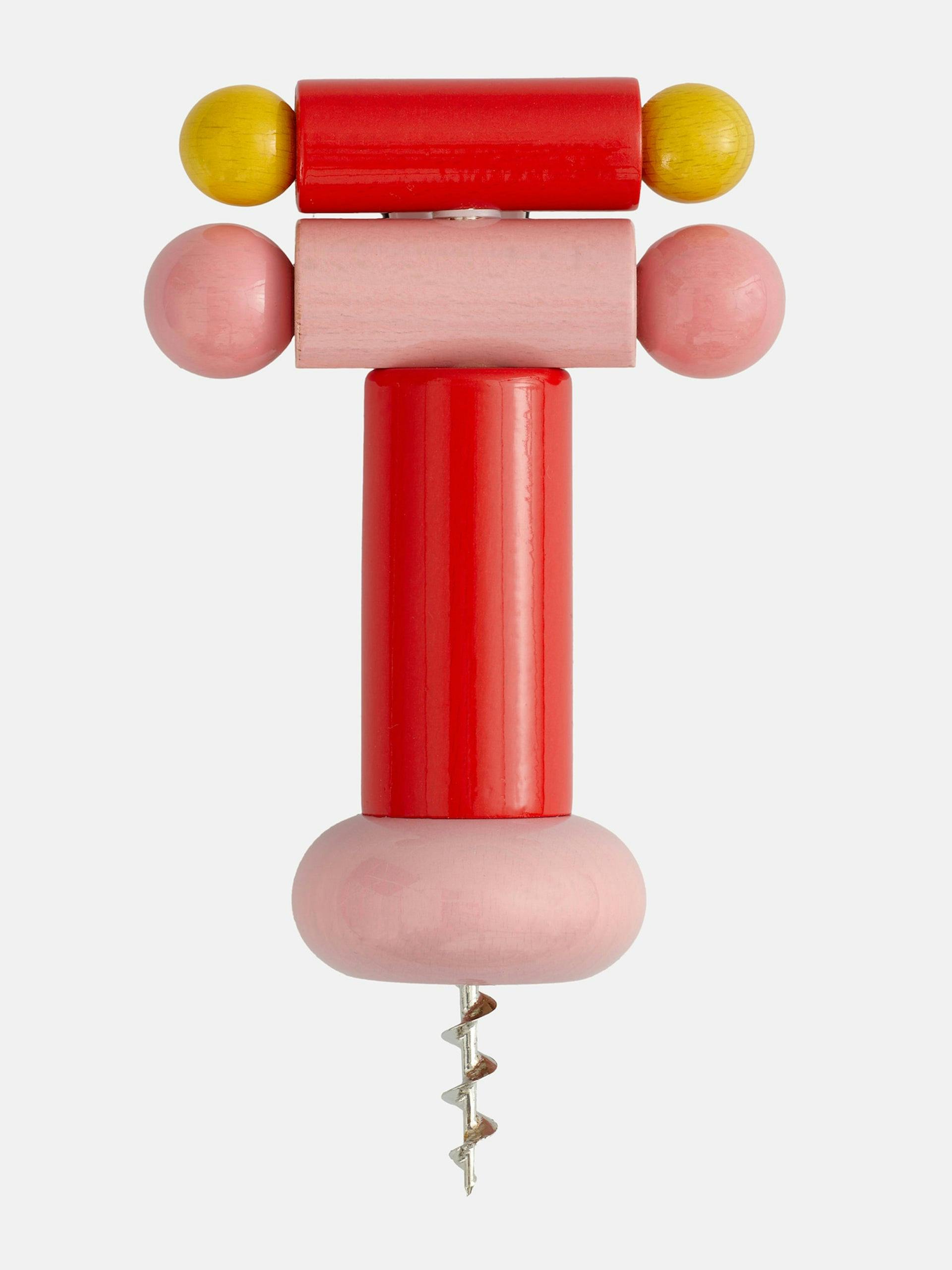 Pink and red corkscrew