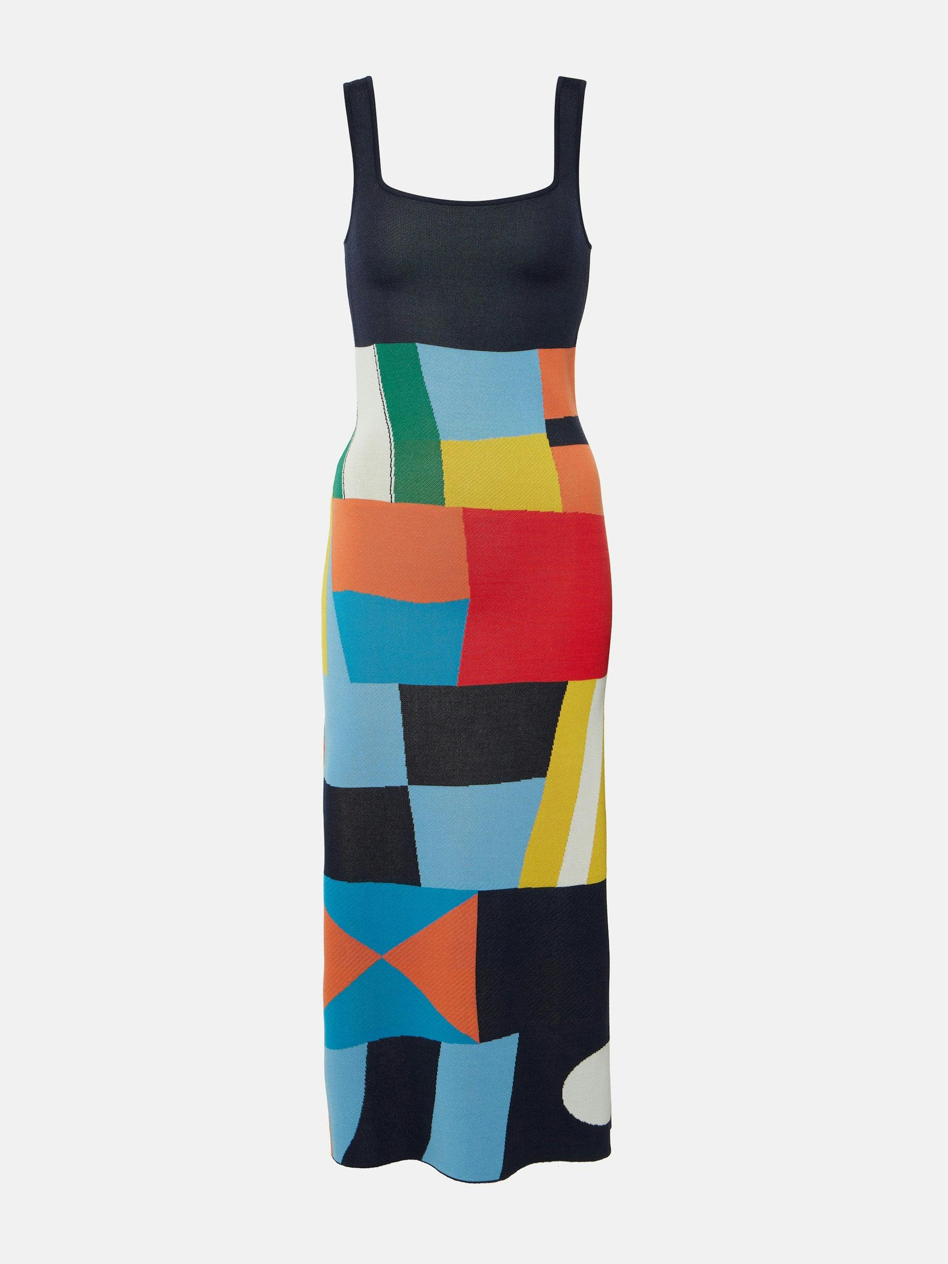 Katie colorblocked midi dress