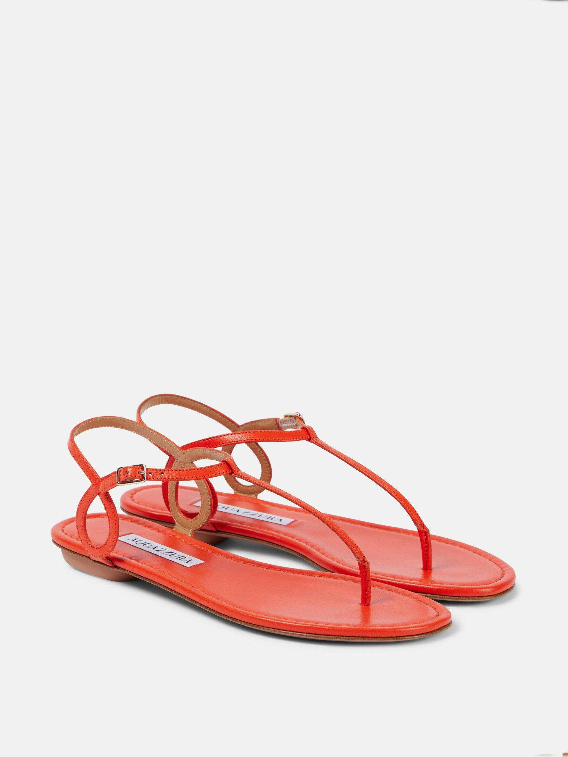 Almost Bare leather thong sandals