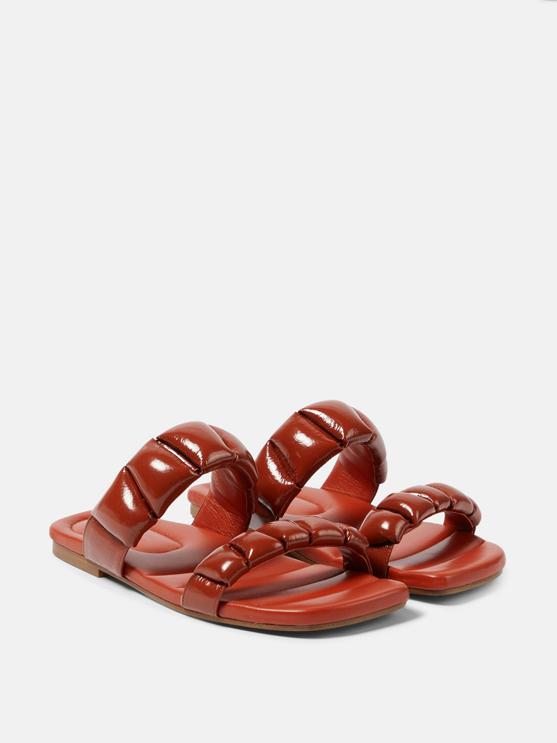 Leather slides