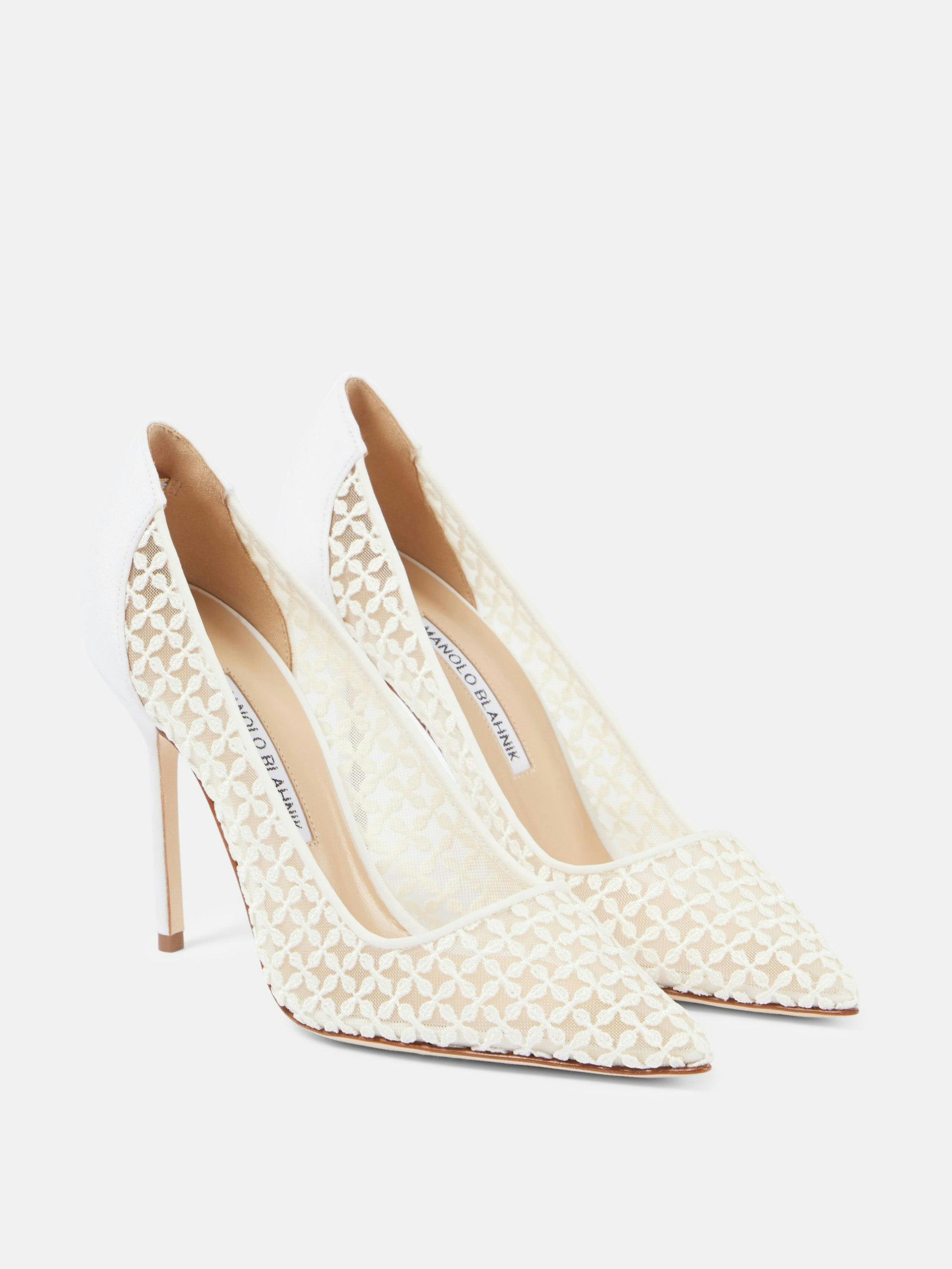 Bridal Tora 105 lace pumps