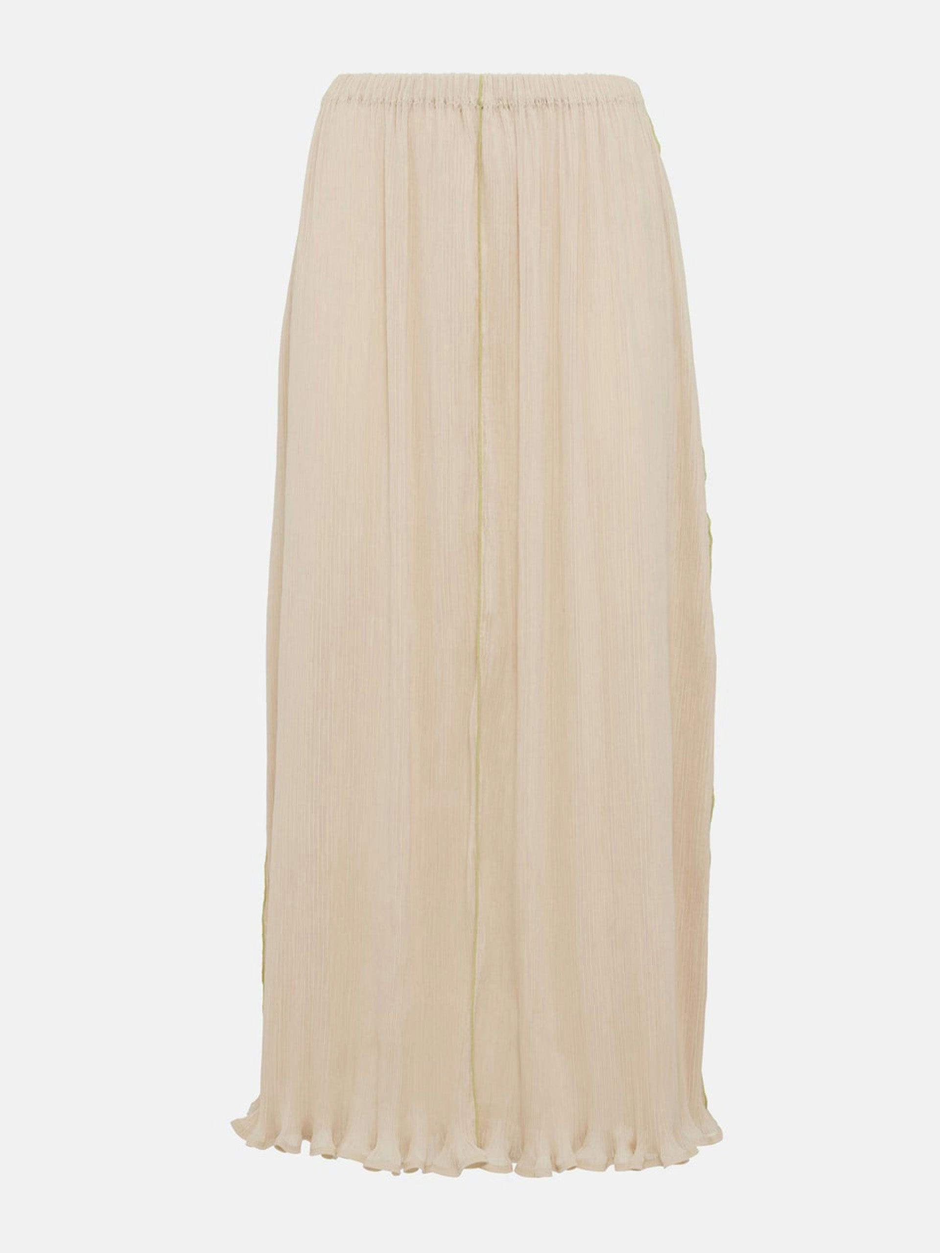 Plissé high-rise maxi skirt