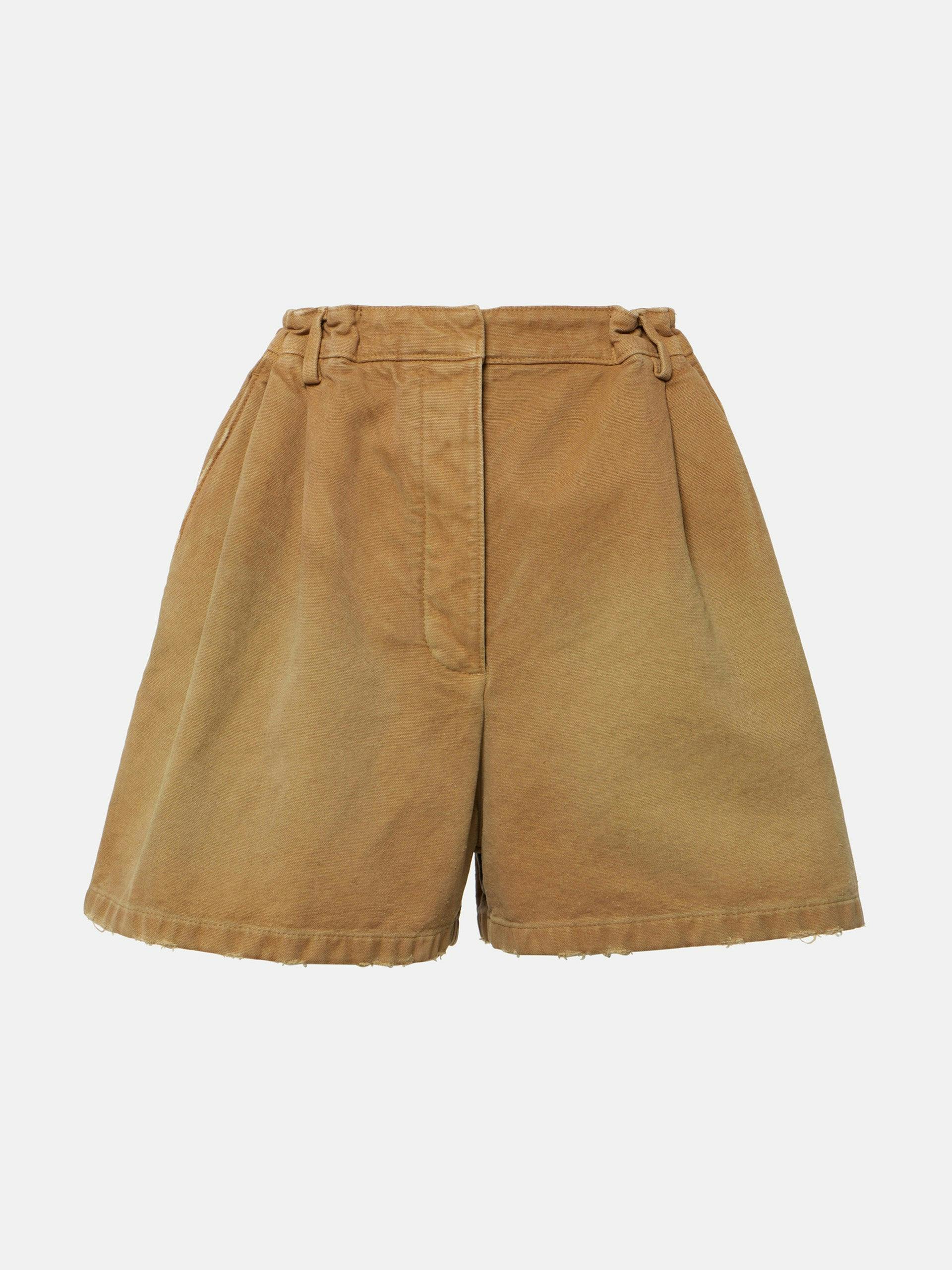 Cotton canvas shorts