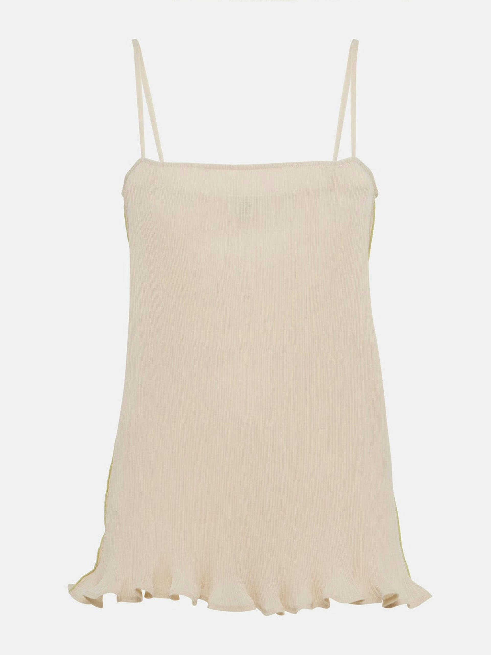 Ruffled plissé camisole