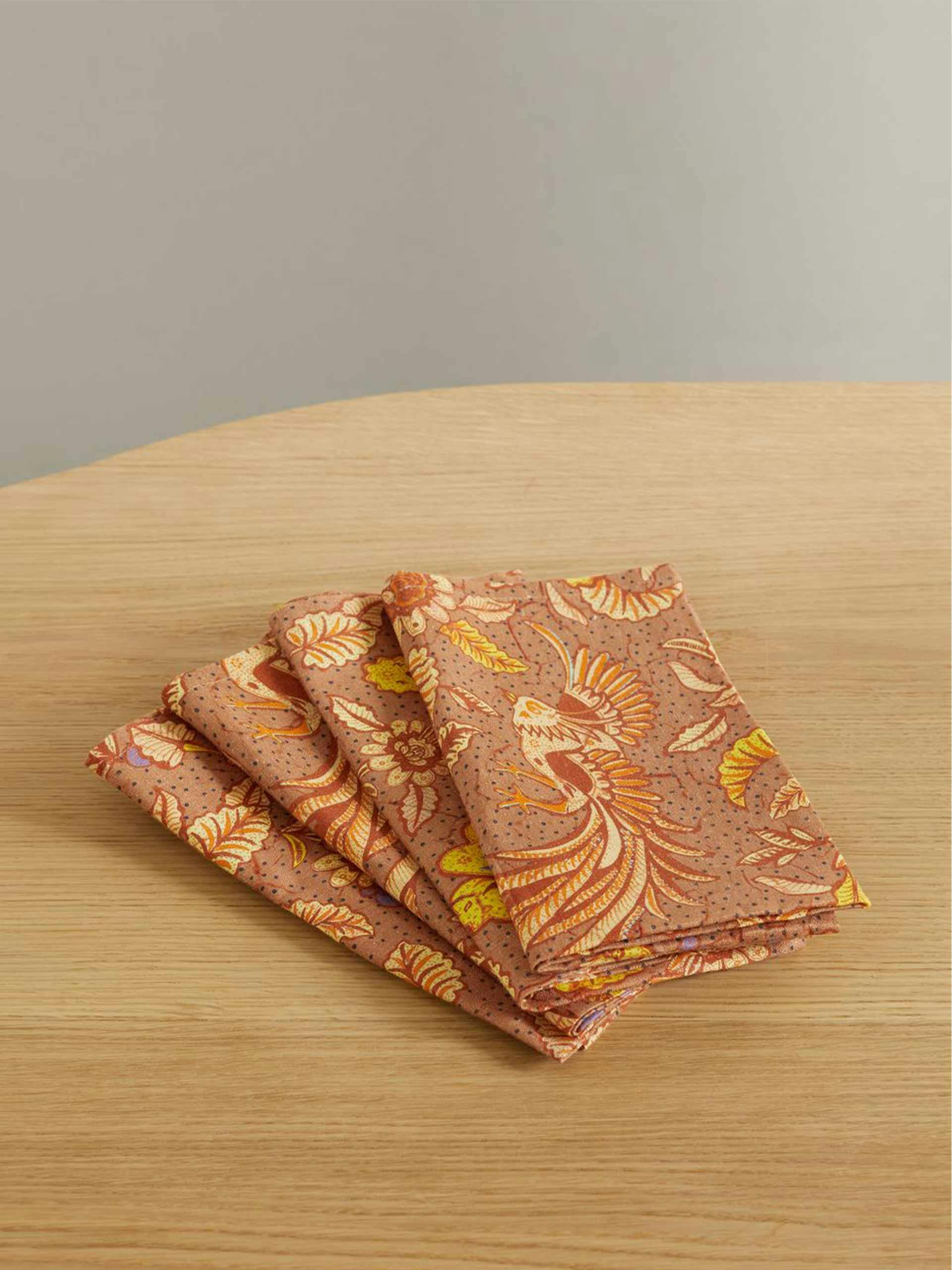 Printed linen napkins (set of 4)