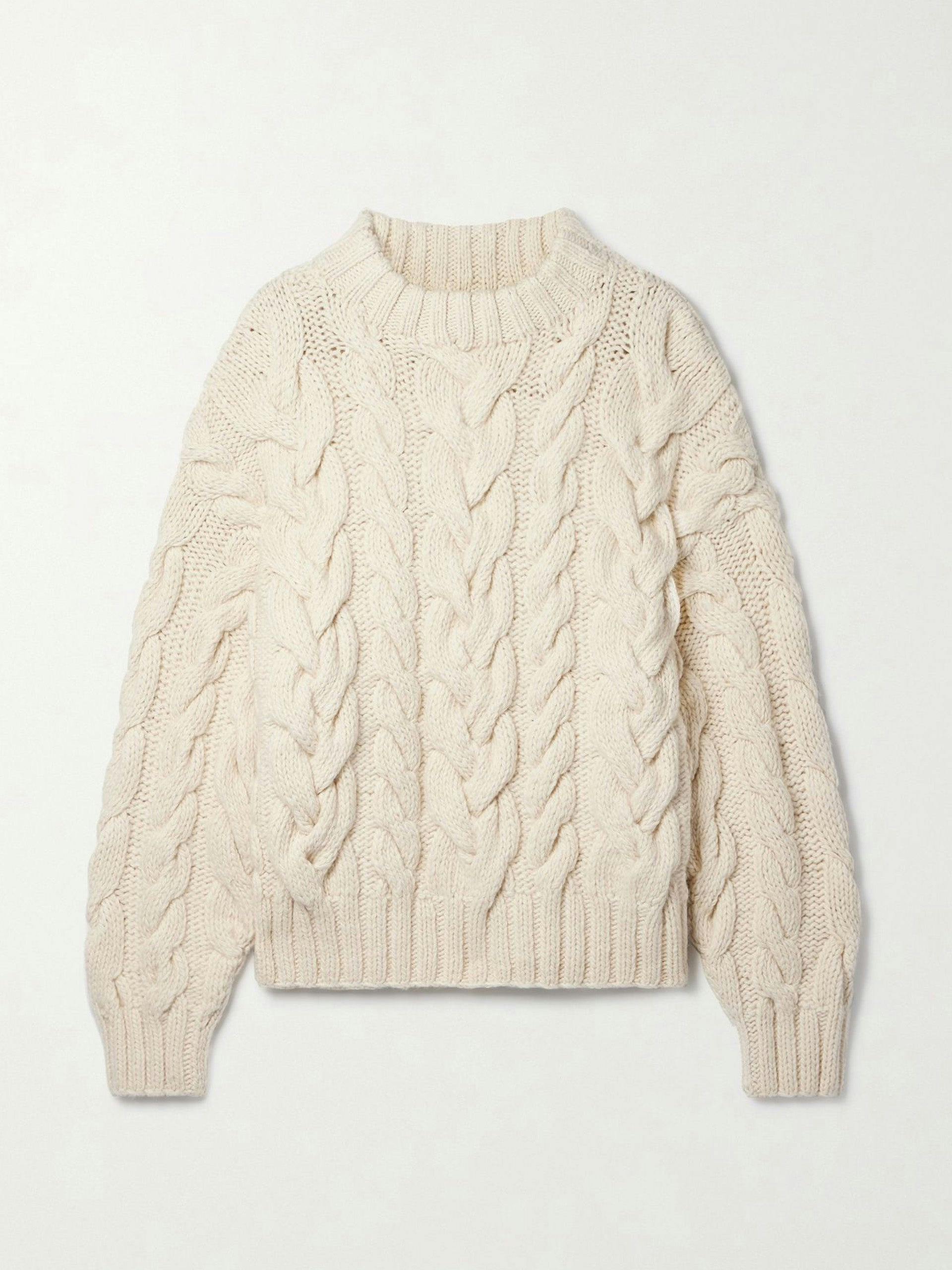Olympus cable-knit merino wool sweater