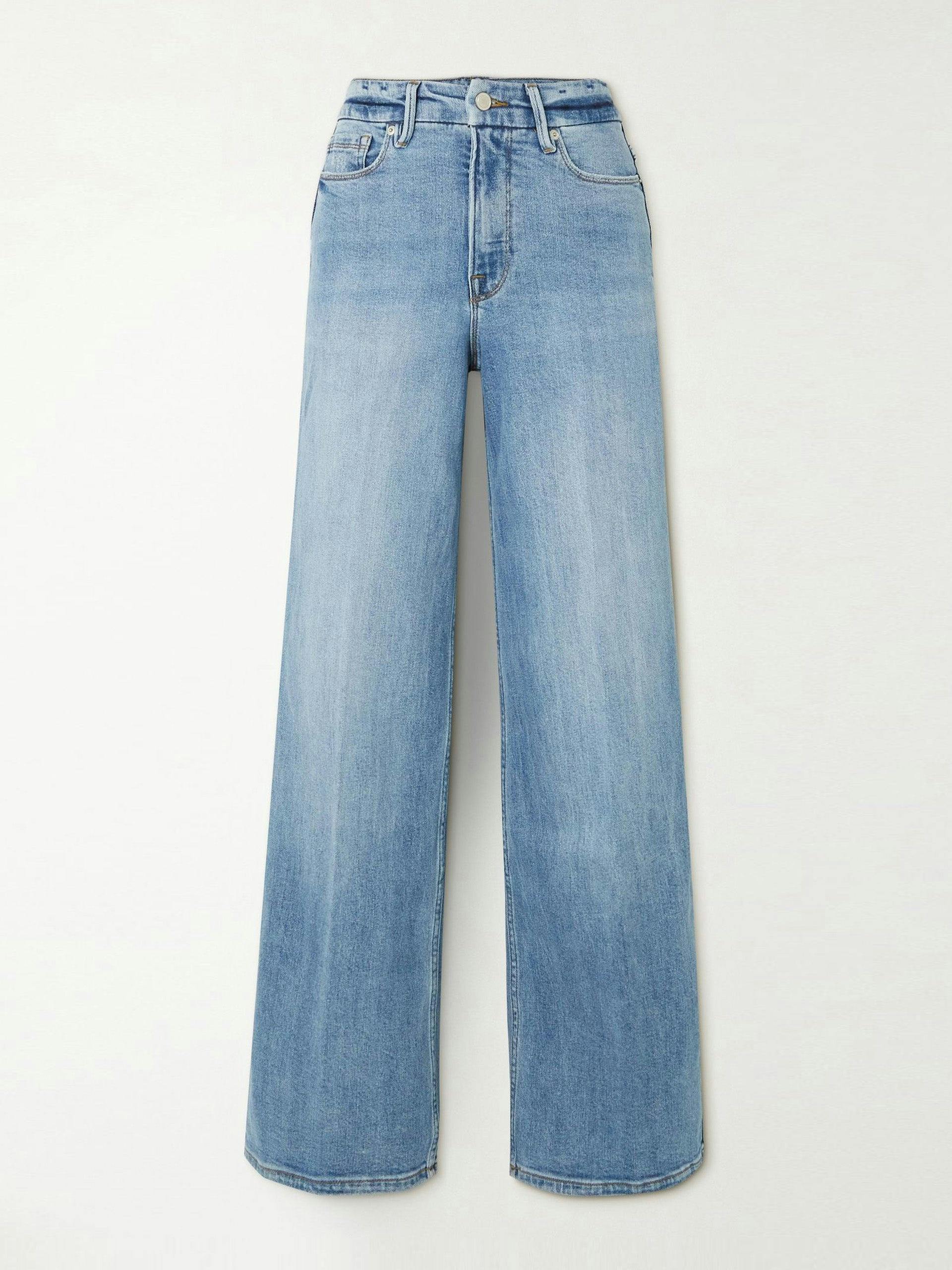 Recycled high-rise wide-leg jeans