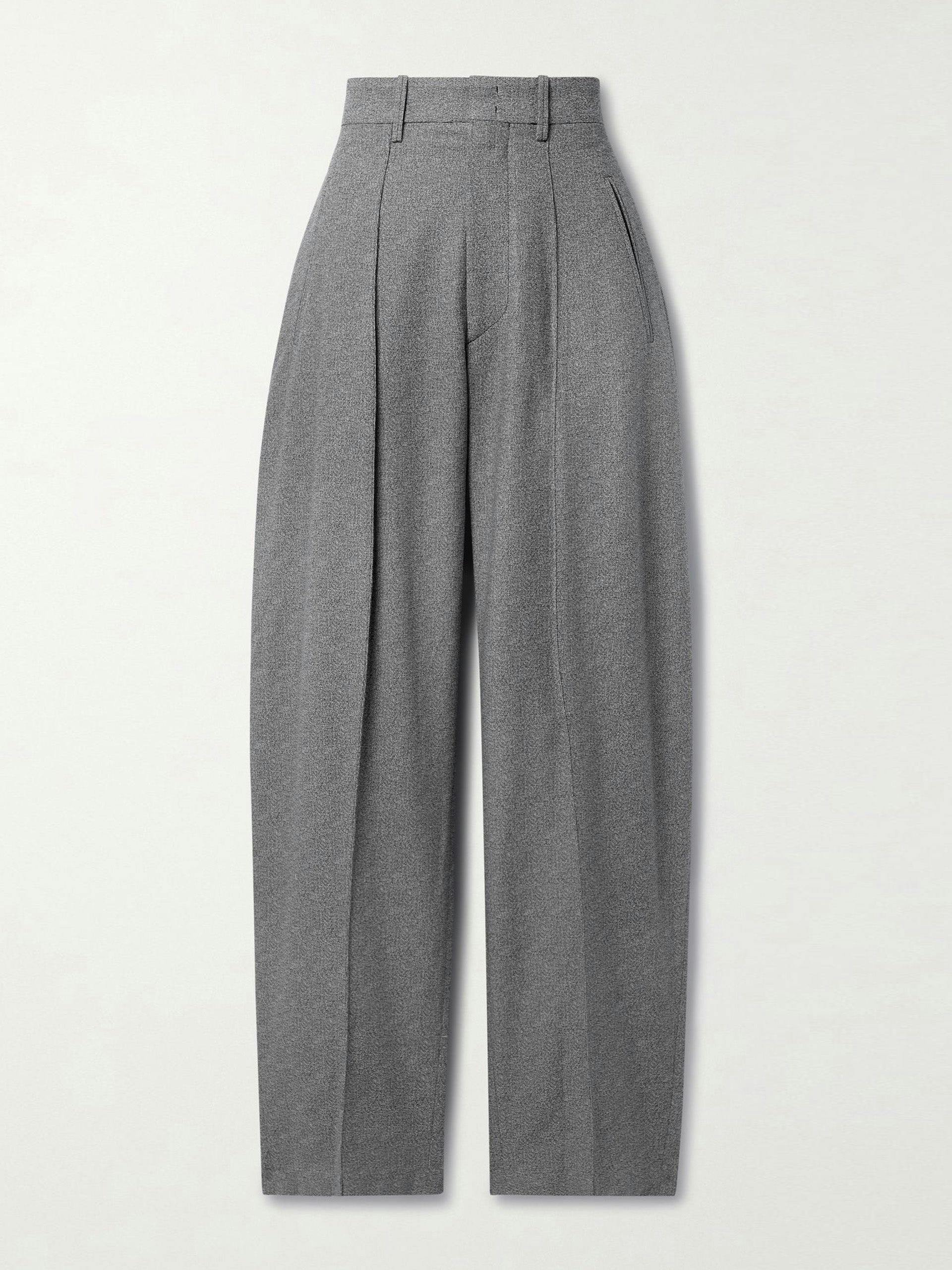 Grey crepe trousers
