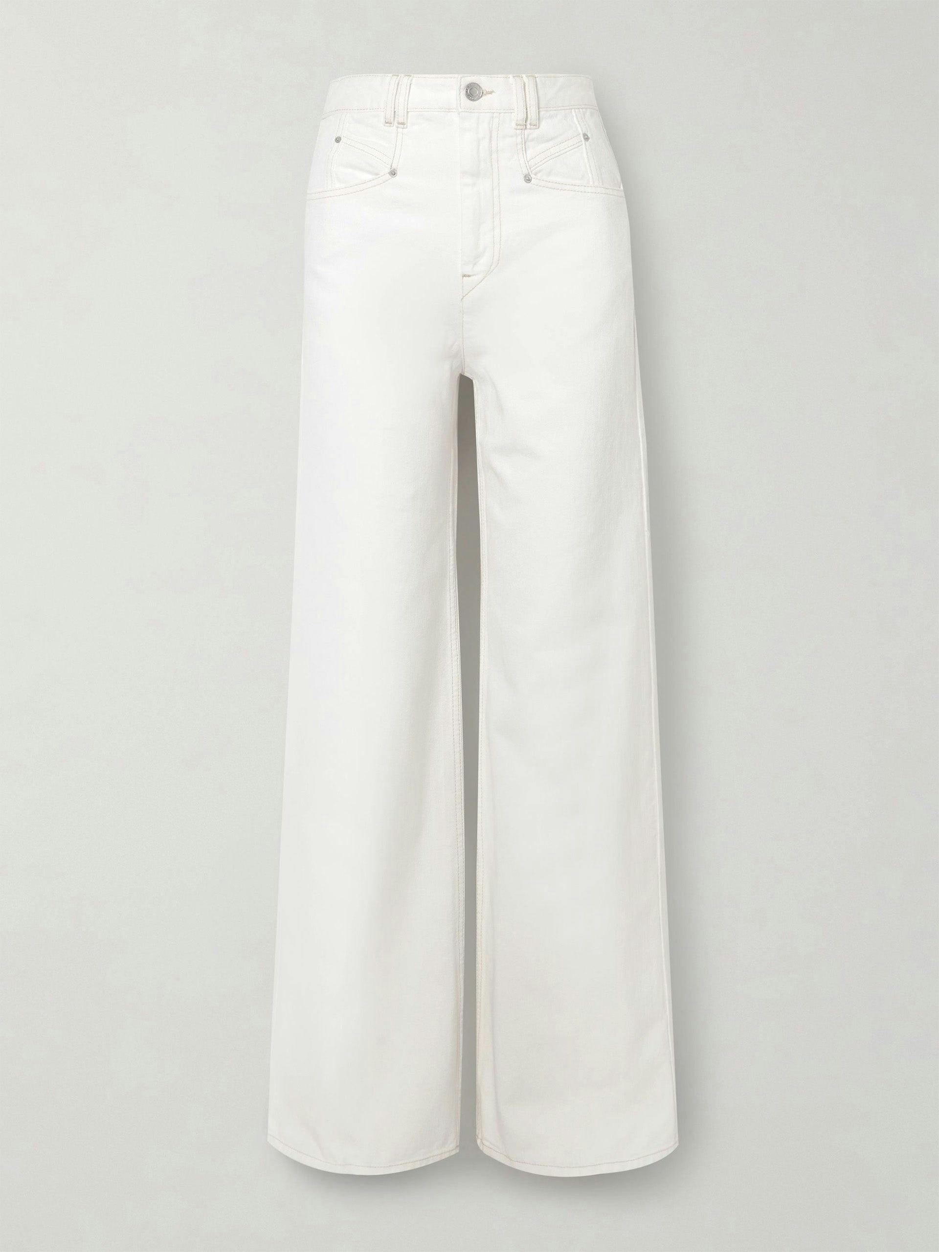 Lemony high-rise wide-leg jeans