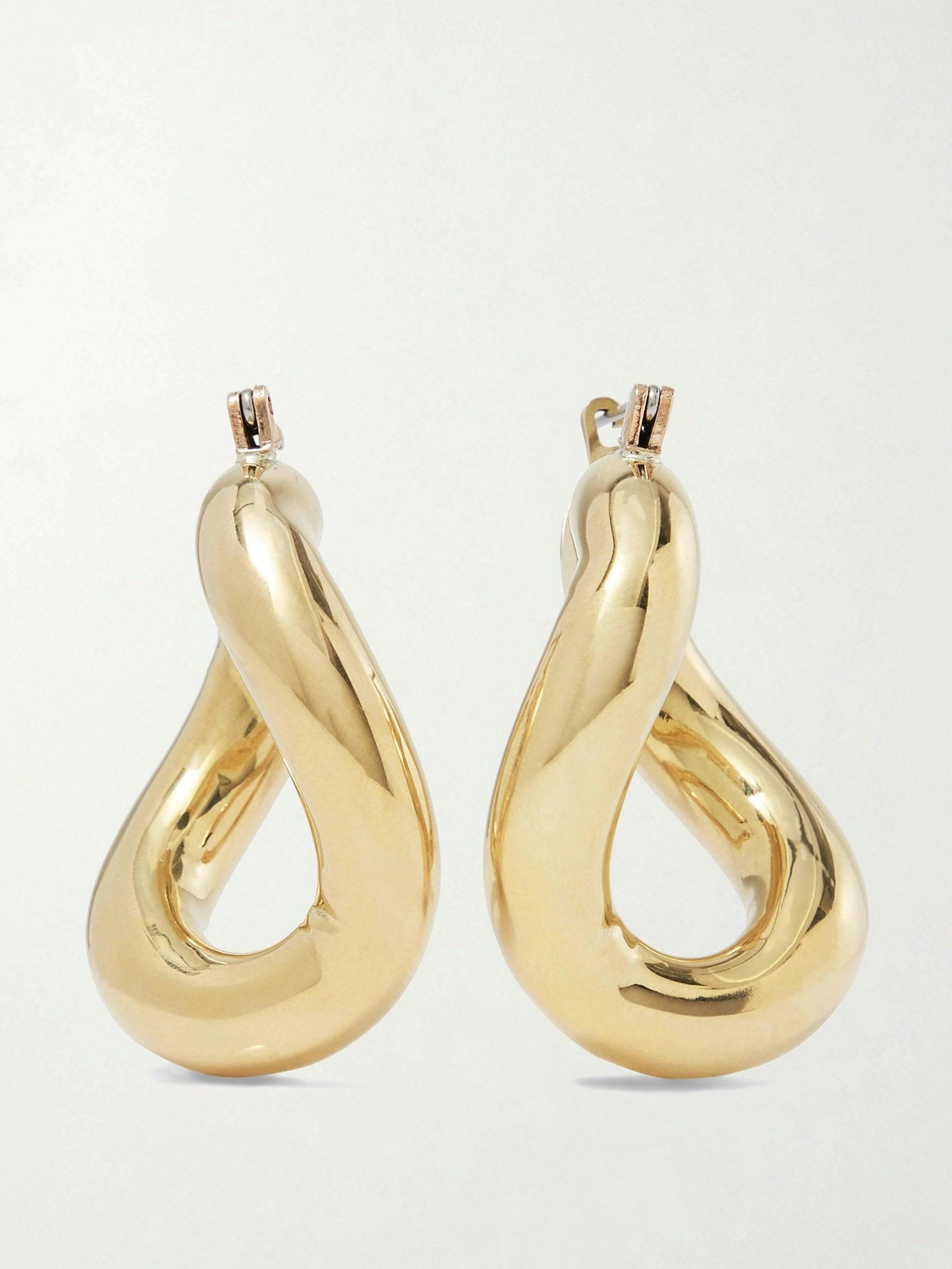 Anima gold-tone hoop earrings