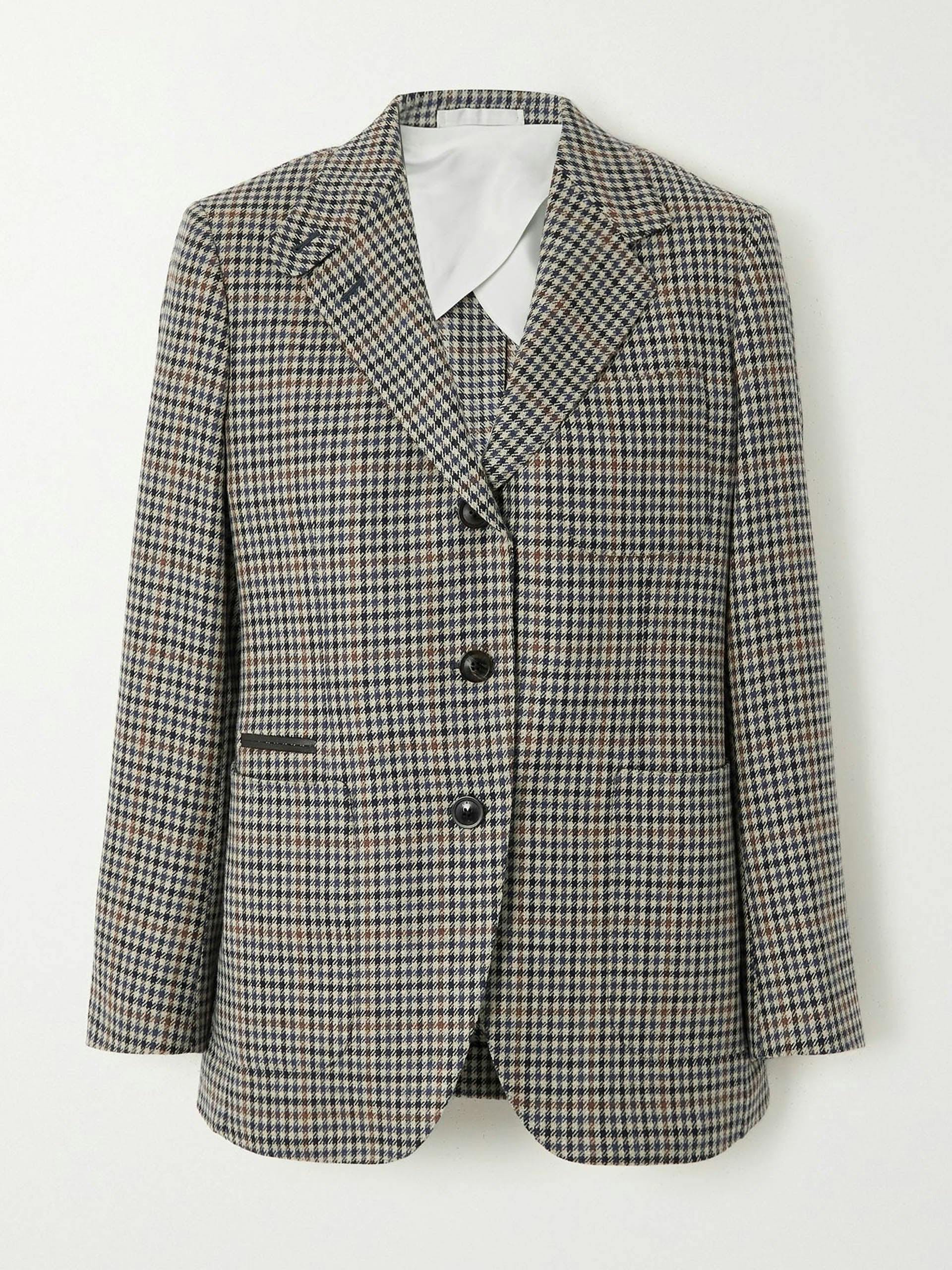 Wool and cashmere-blend tweed blazer