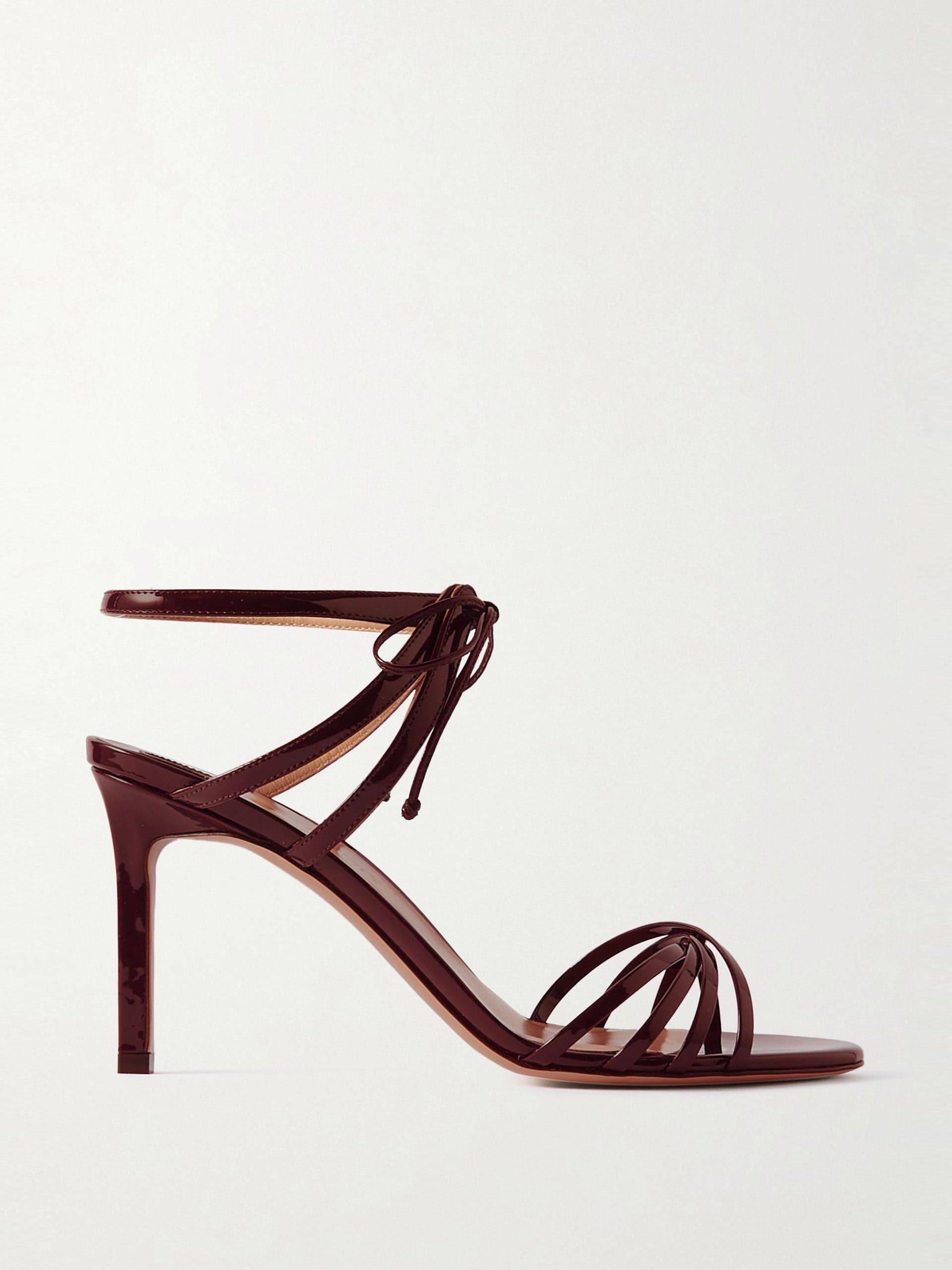 Patent-leather sandals