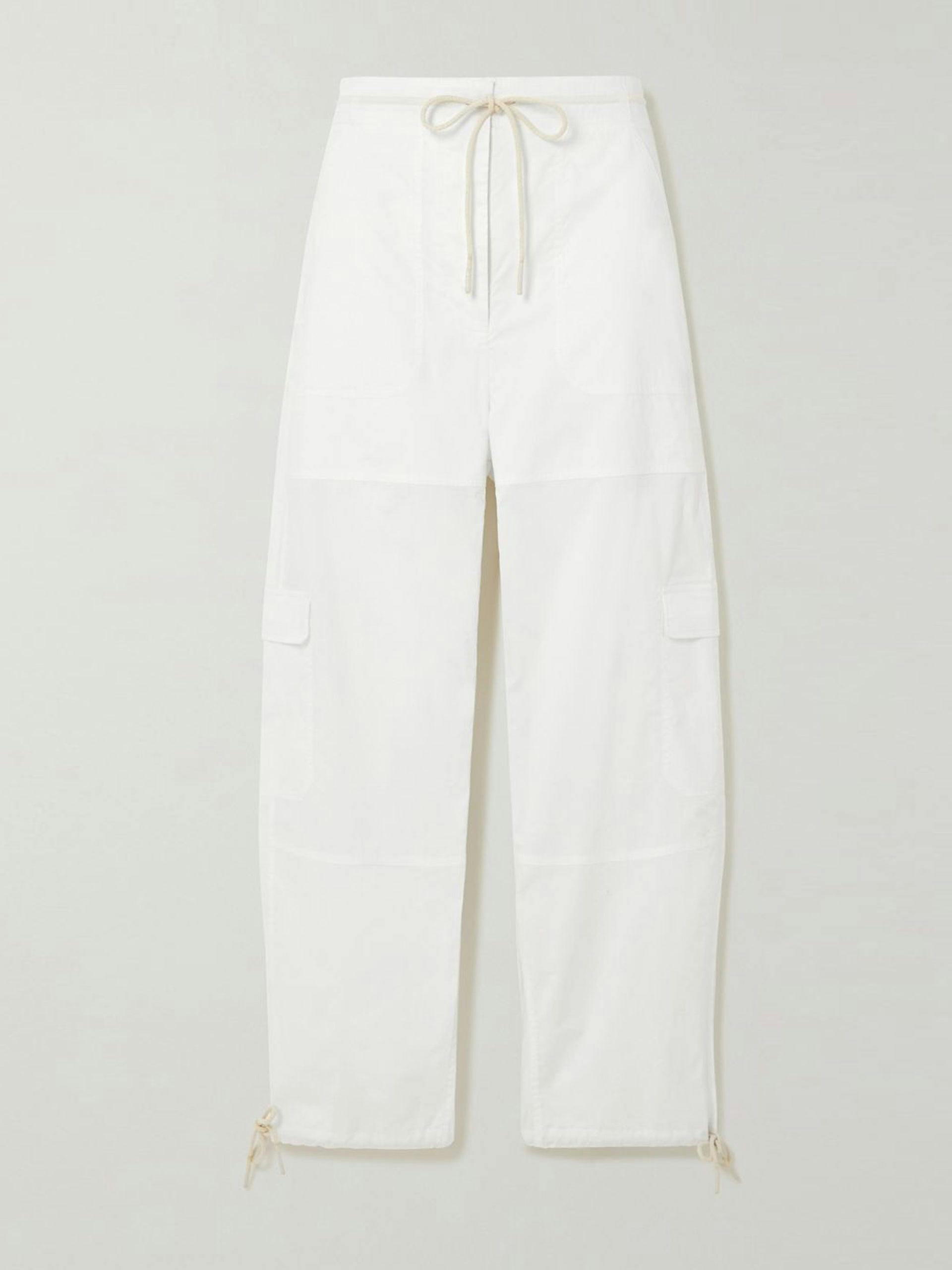 Organic cotton straight-leg cargo trousers