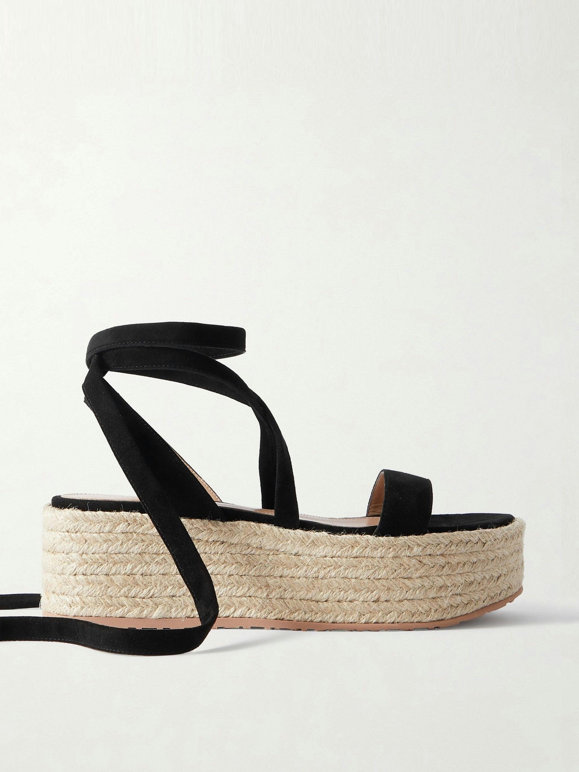 40 suede platform espadrilles