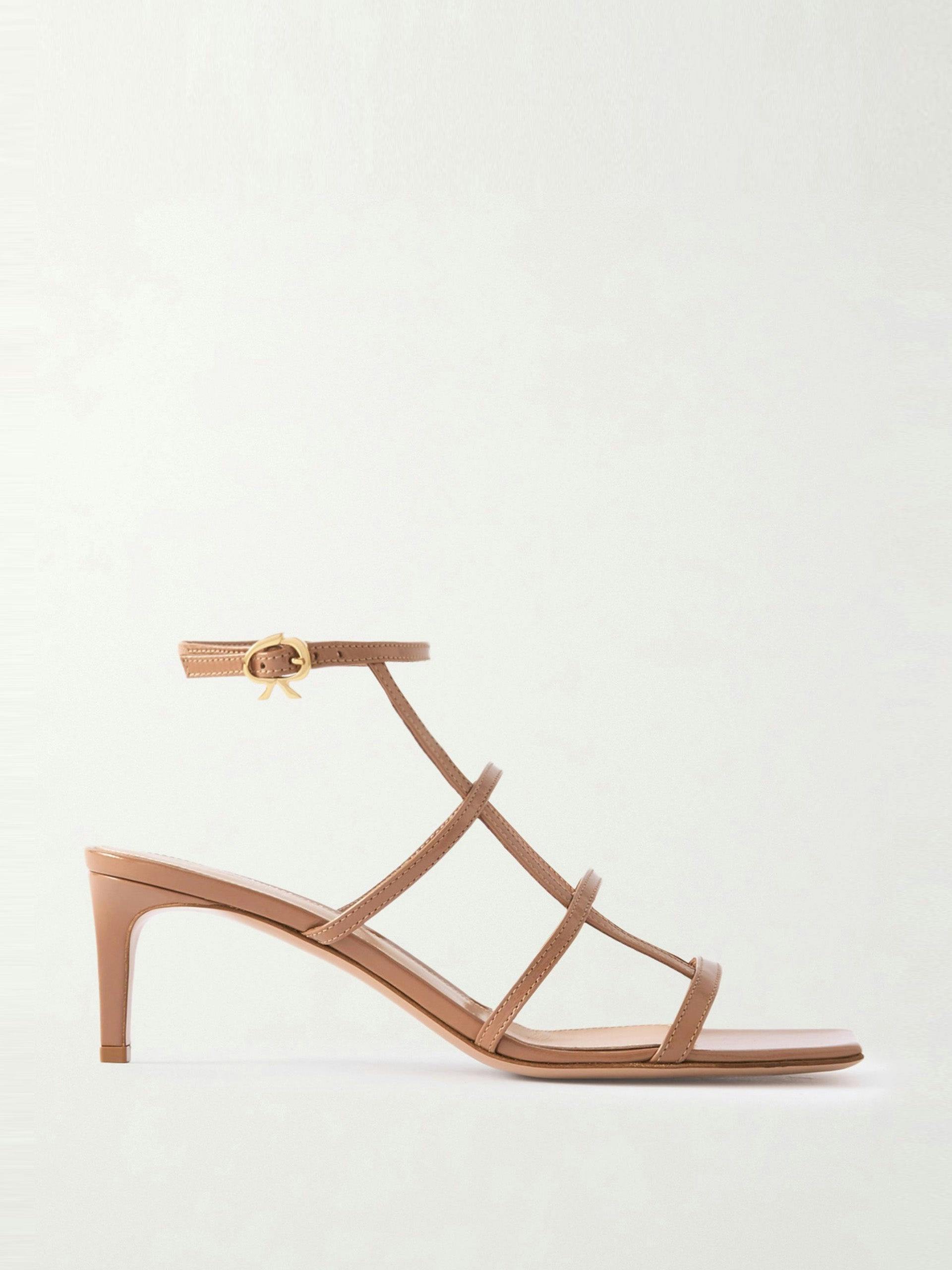 55 glossed-leather sandals