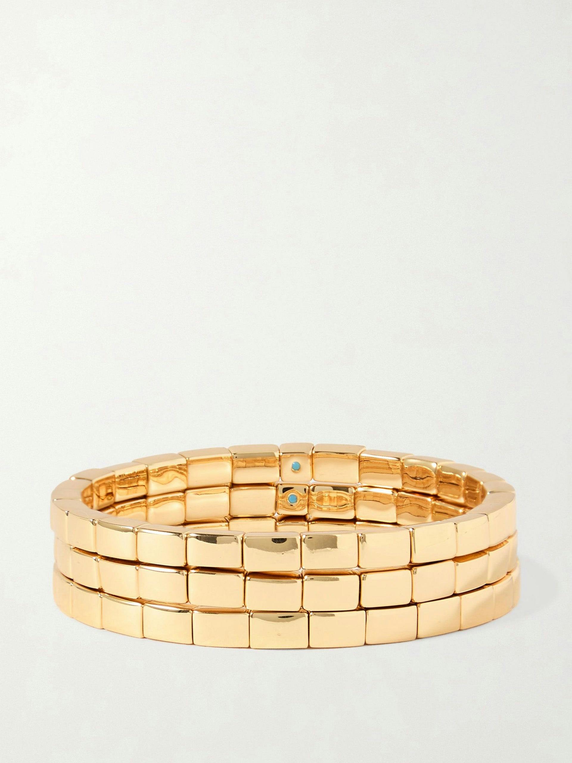 Level Up set of three gold-tone bracelets