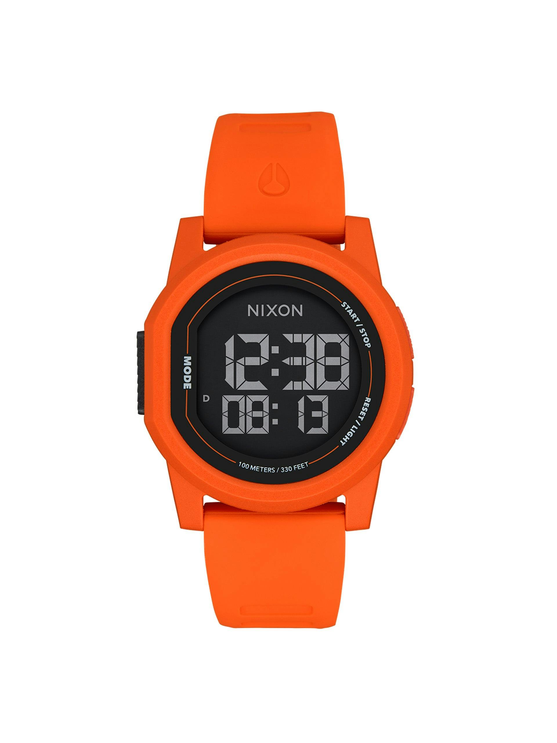 Orange disk digital watch