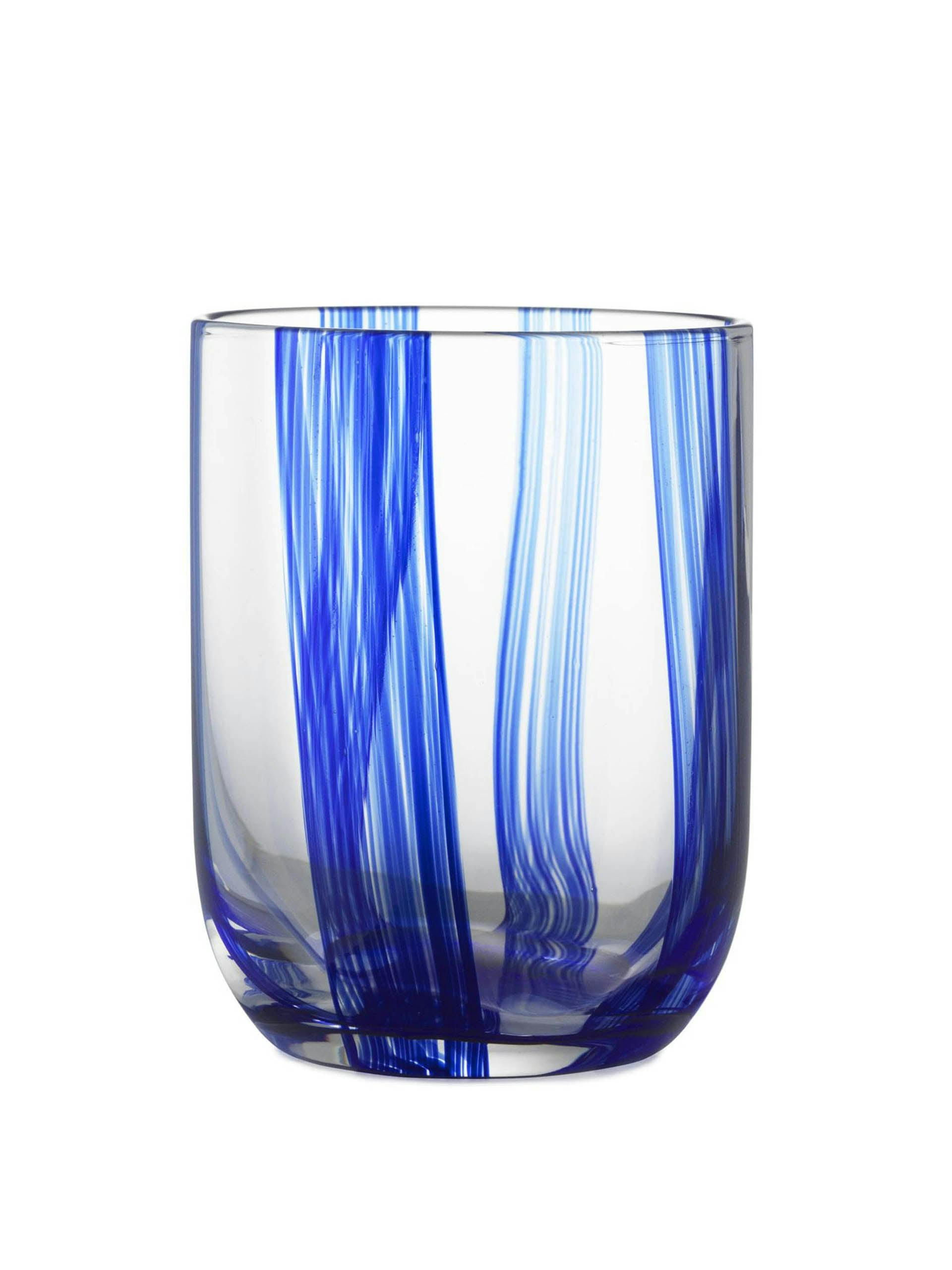 Stripe blue glass