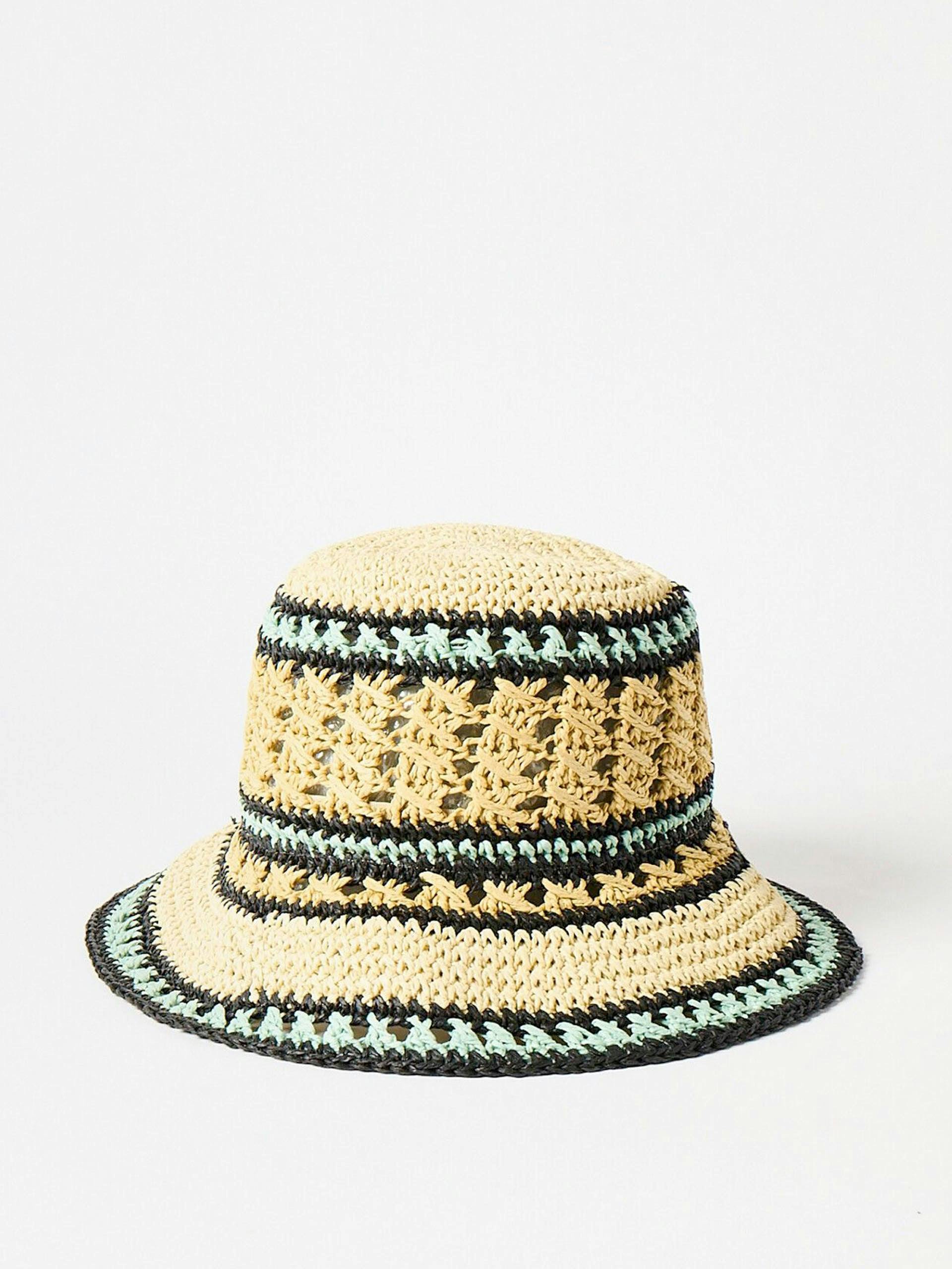 Open stitch crochet bucket hat