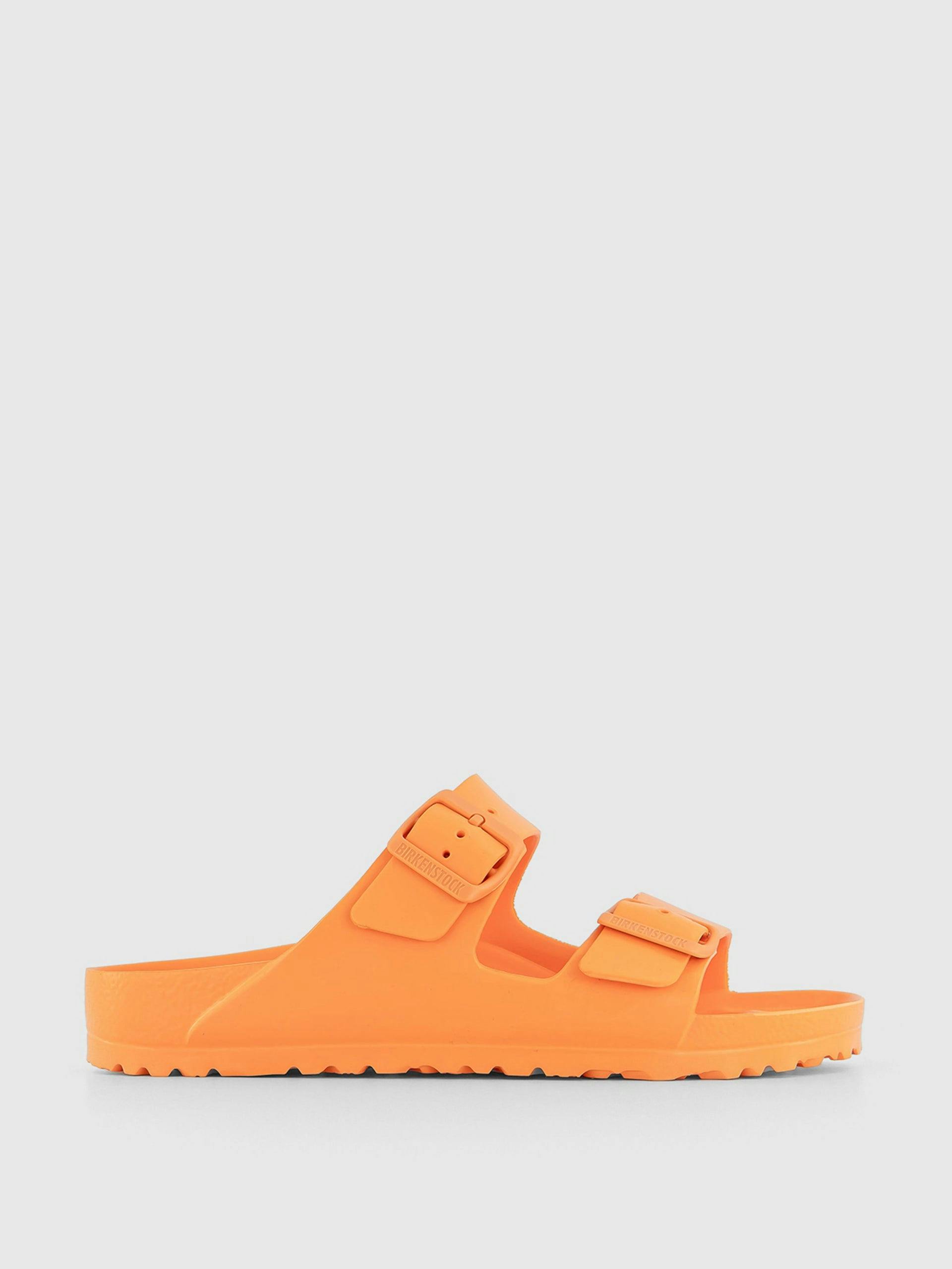 Orange buckled sandals
