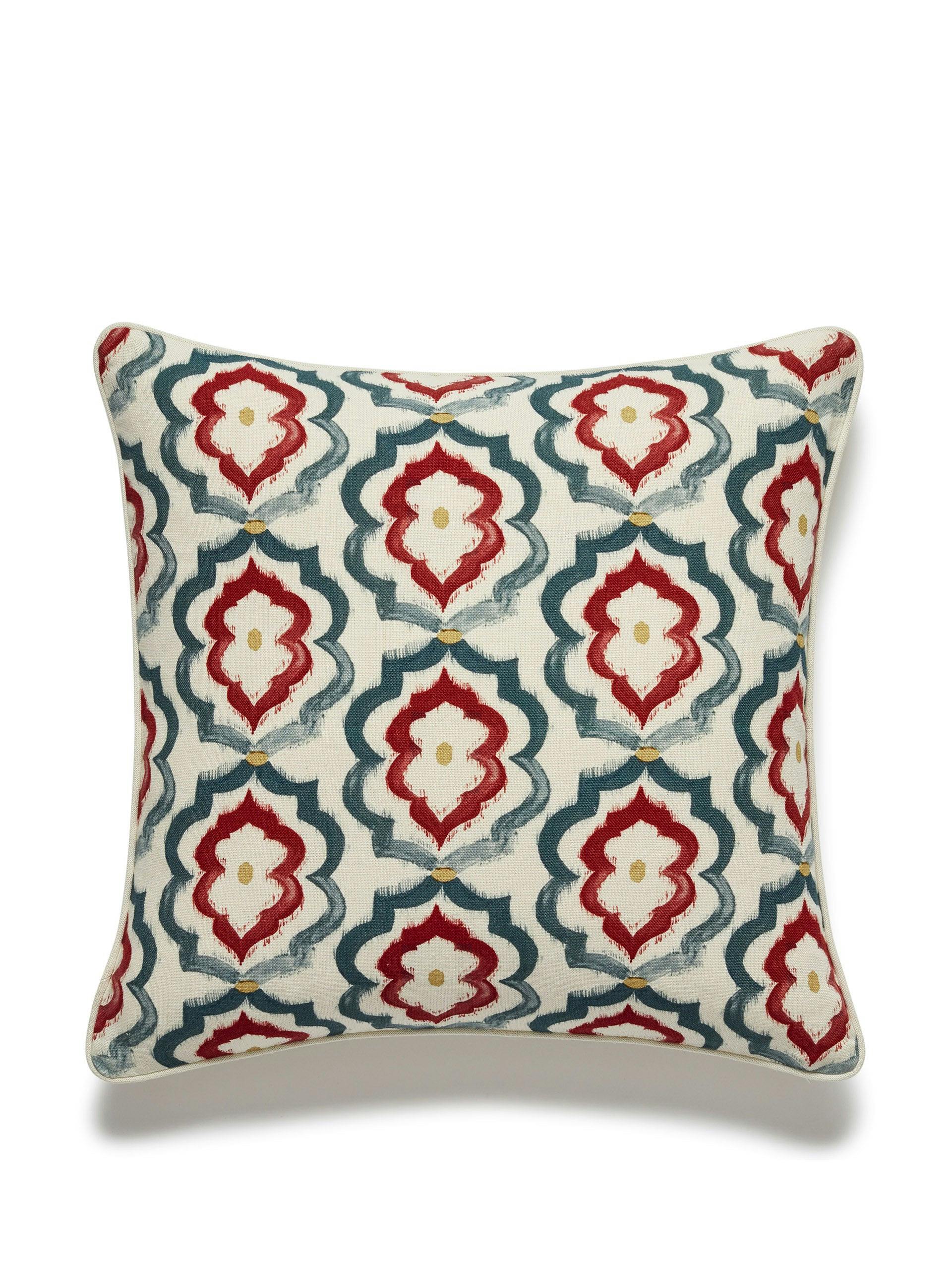 Borrayo Dot cushion cover in dark blue and red