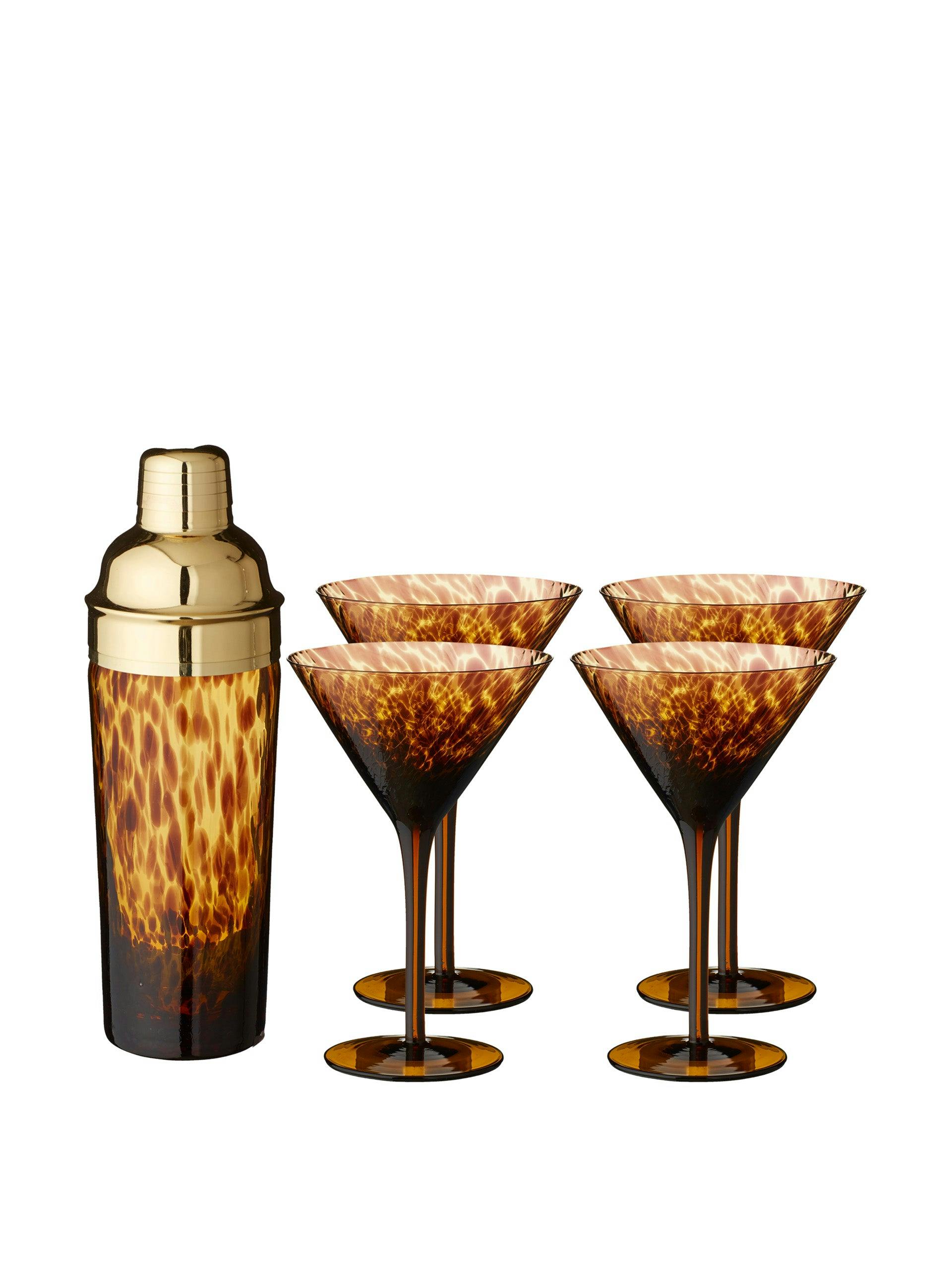 Glass cocktail set