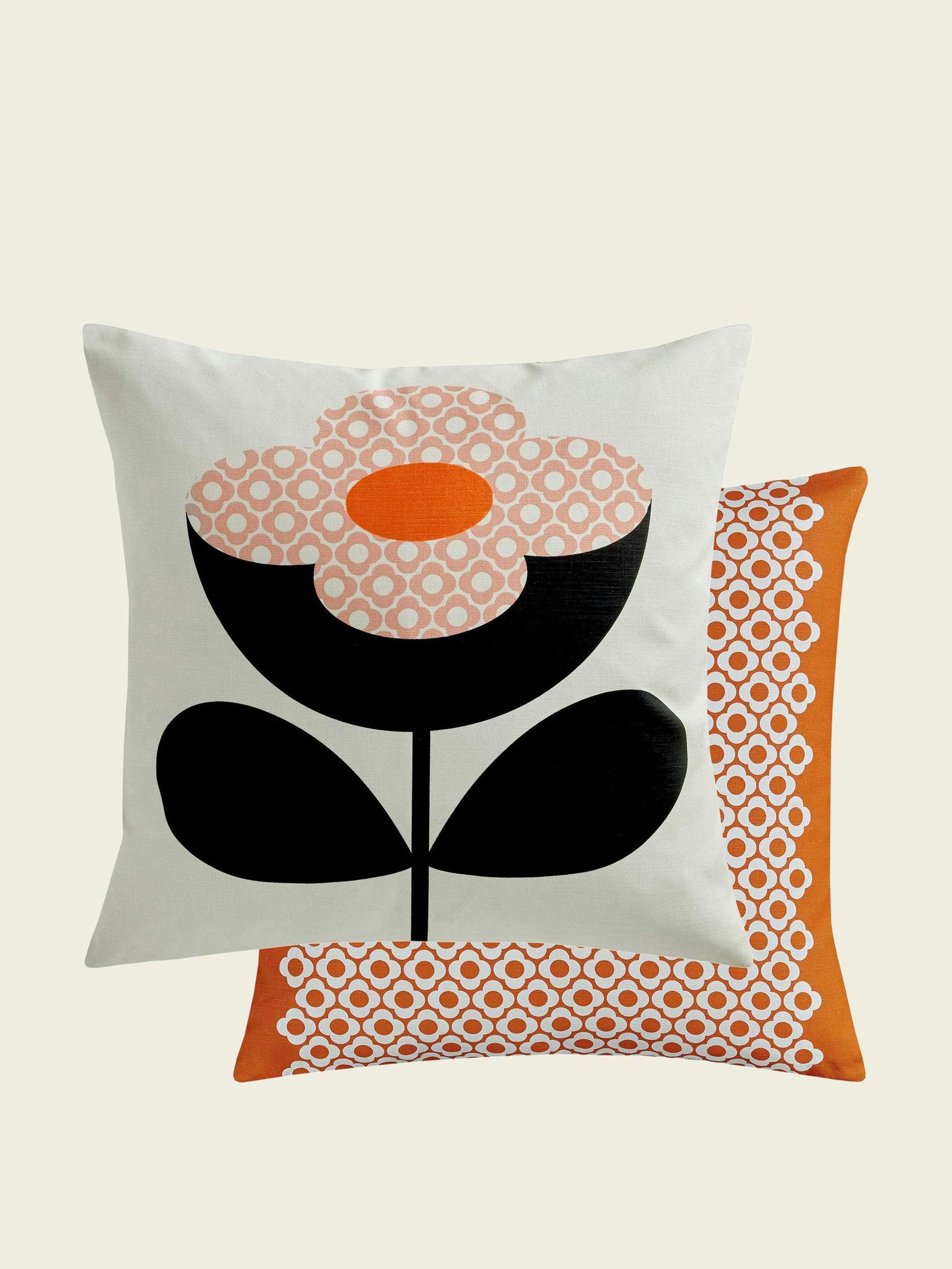 Buttercup Stem cushion in Persimmon